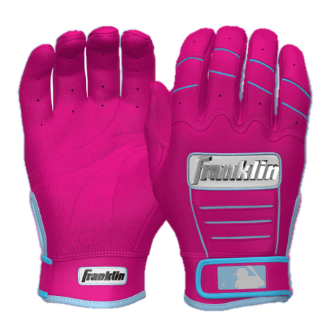 Franklin Youth CFX Pro Batting Gloves Pink Blue