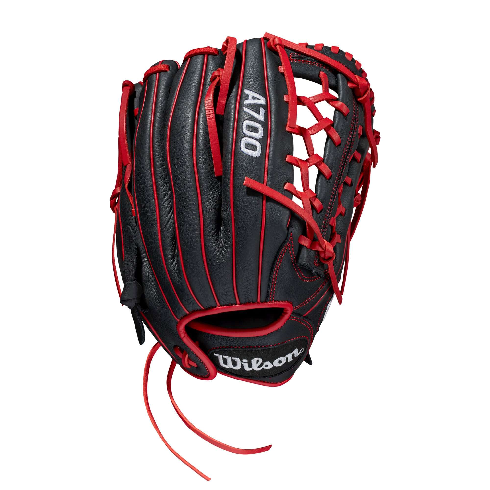 Wilson A700 Baseball 12 12 Black/Black/Red