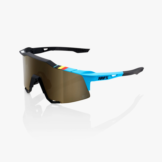 100% Speedcraft BWR Black / Soft Gold Mirror Lens