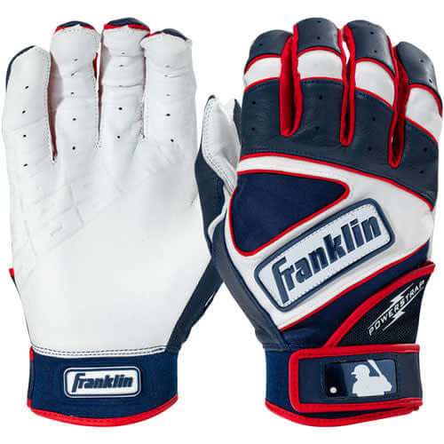 Navy blue and red 2025 batting gloves