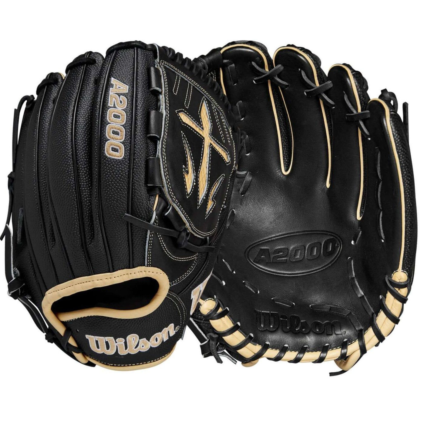 Wilson 2024 A2000 B23 12-inch Pitcher's Baseball Glove in Saddle Tan and Black