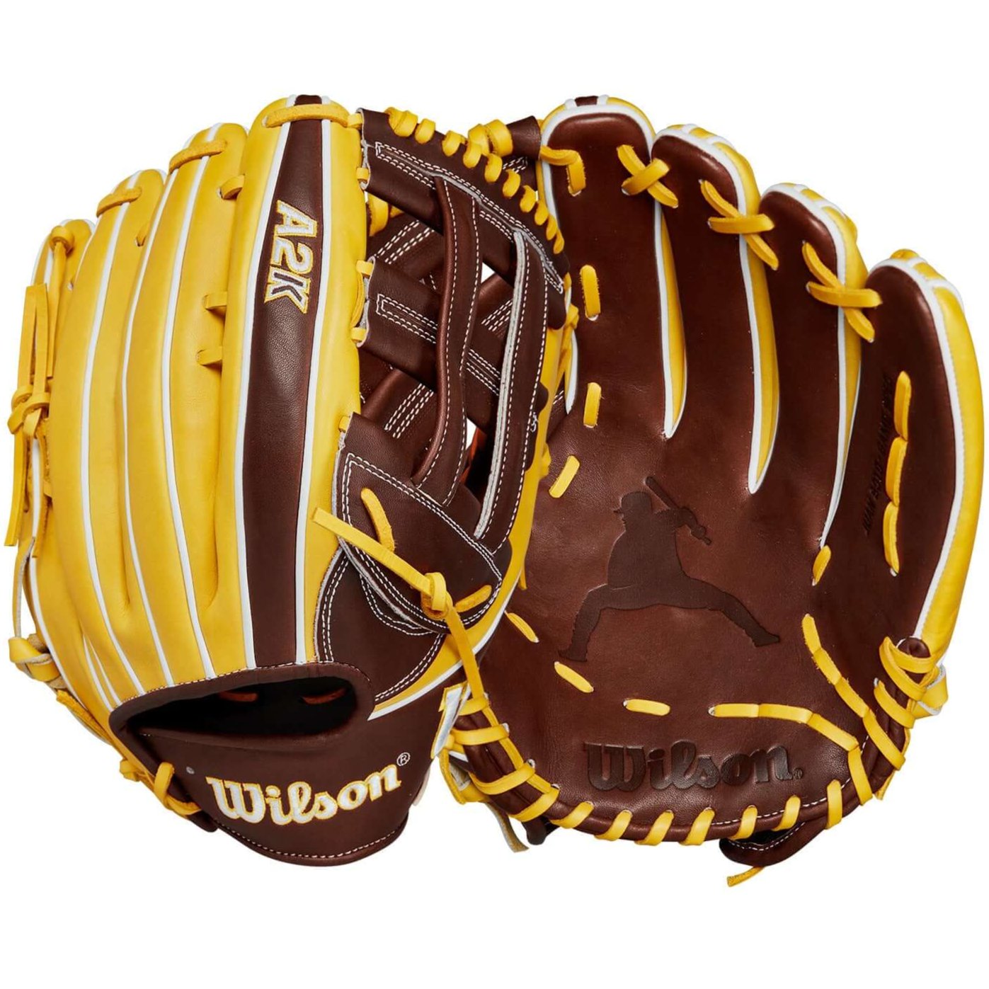 Wilson 2024 A2K Juan Soto Game Model Yellow Gold/Brown 12.75 Outfield Glove