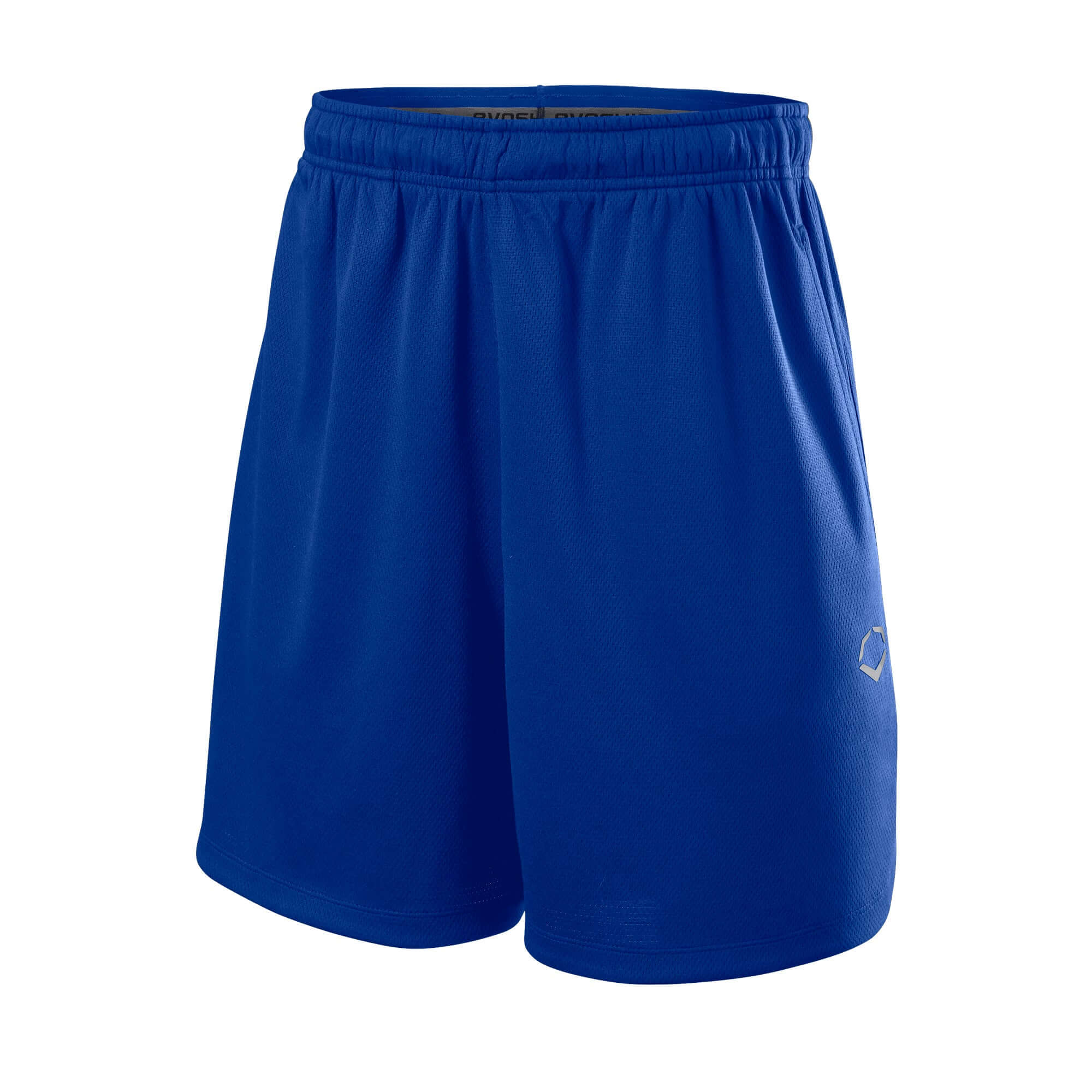 Evoshield Men's Pro Team Training Short 2.0 in Royal blue, lightweight polyester, perfect for workouts and practice.