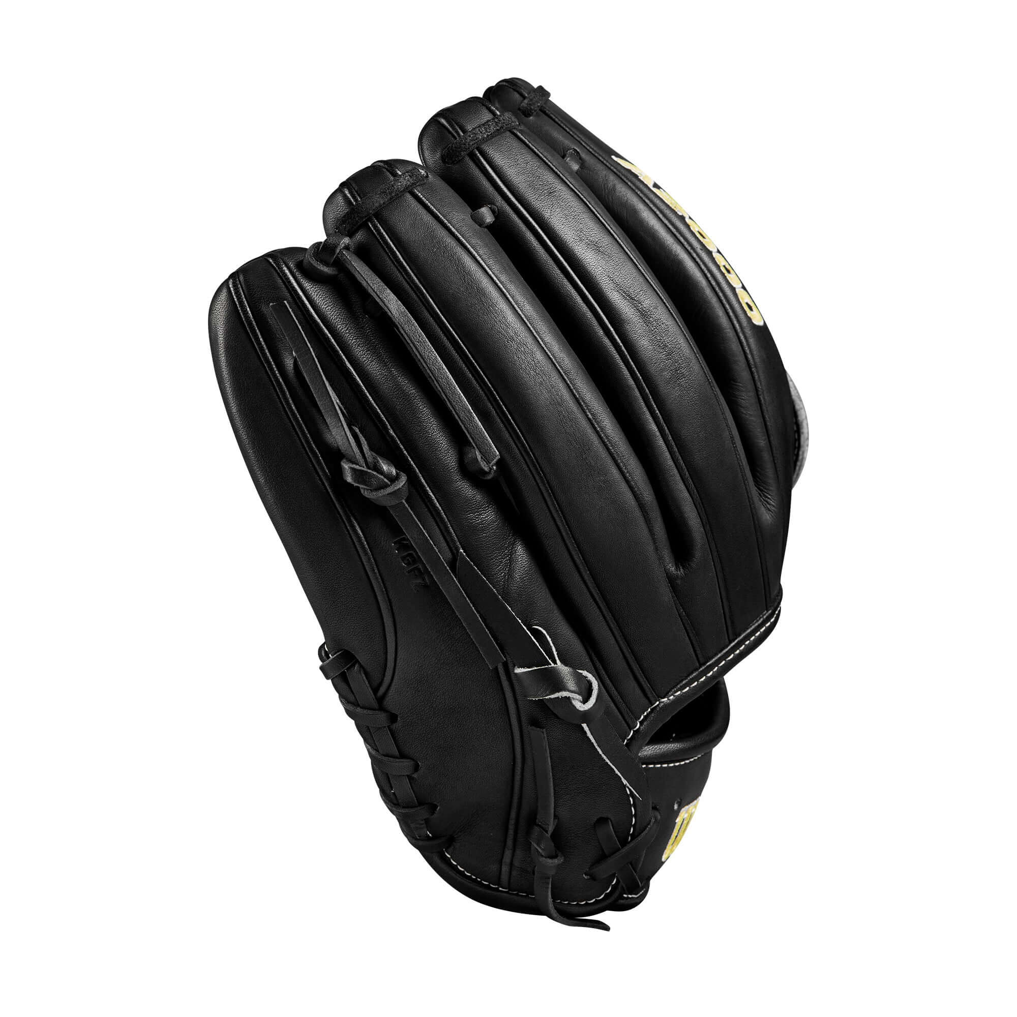 Wilson 2024 A2000 PP05 11.5" Black Infield Glove with Dual Post Web design for easy ball securing and durability.