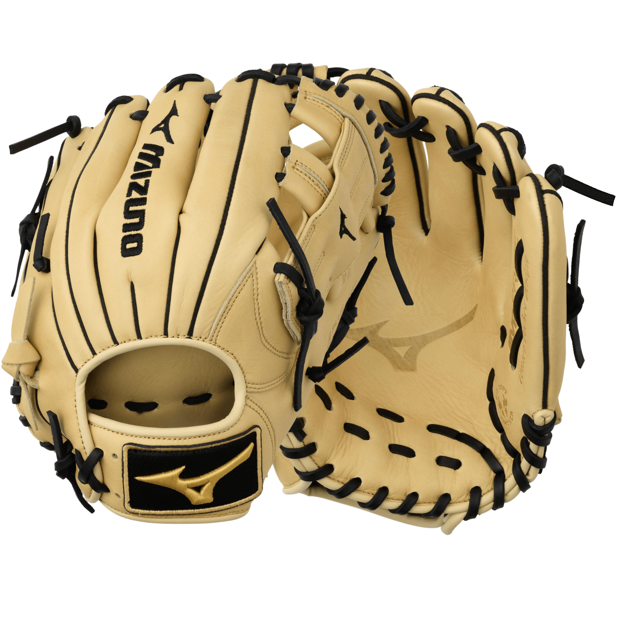 Mizuno MVP Prime 11.5" infield baseball glove in camel leather, right-hand throw, featuring Bio Soft Leather and center pocket design