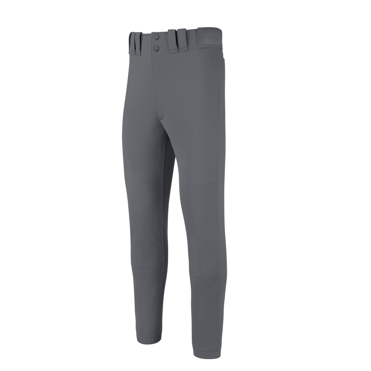 Mizuno Youth Premier Player Pant with tunnel-belt loop waist and fly front.