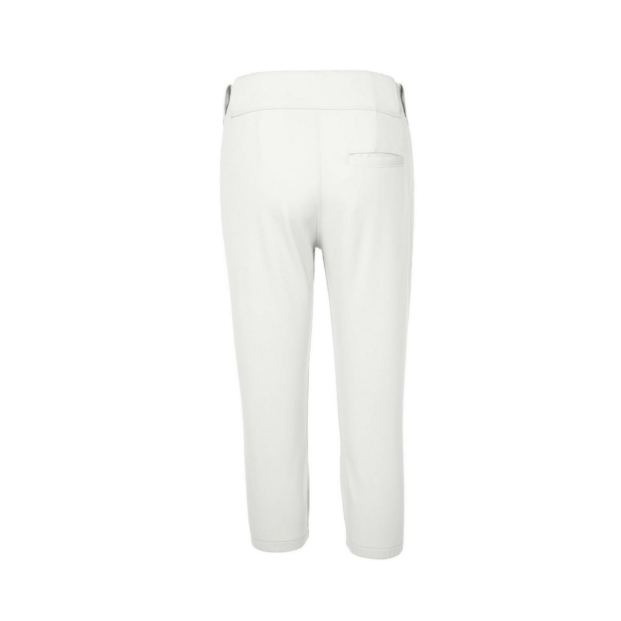 Women's Belted Stretch Softball Pant White