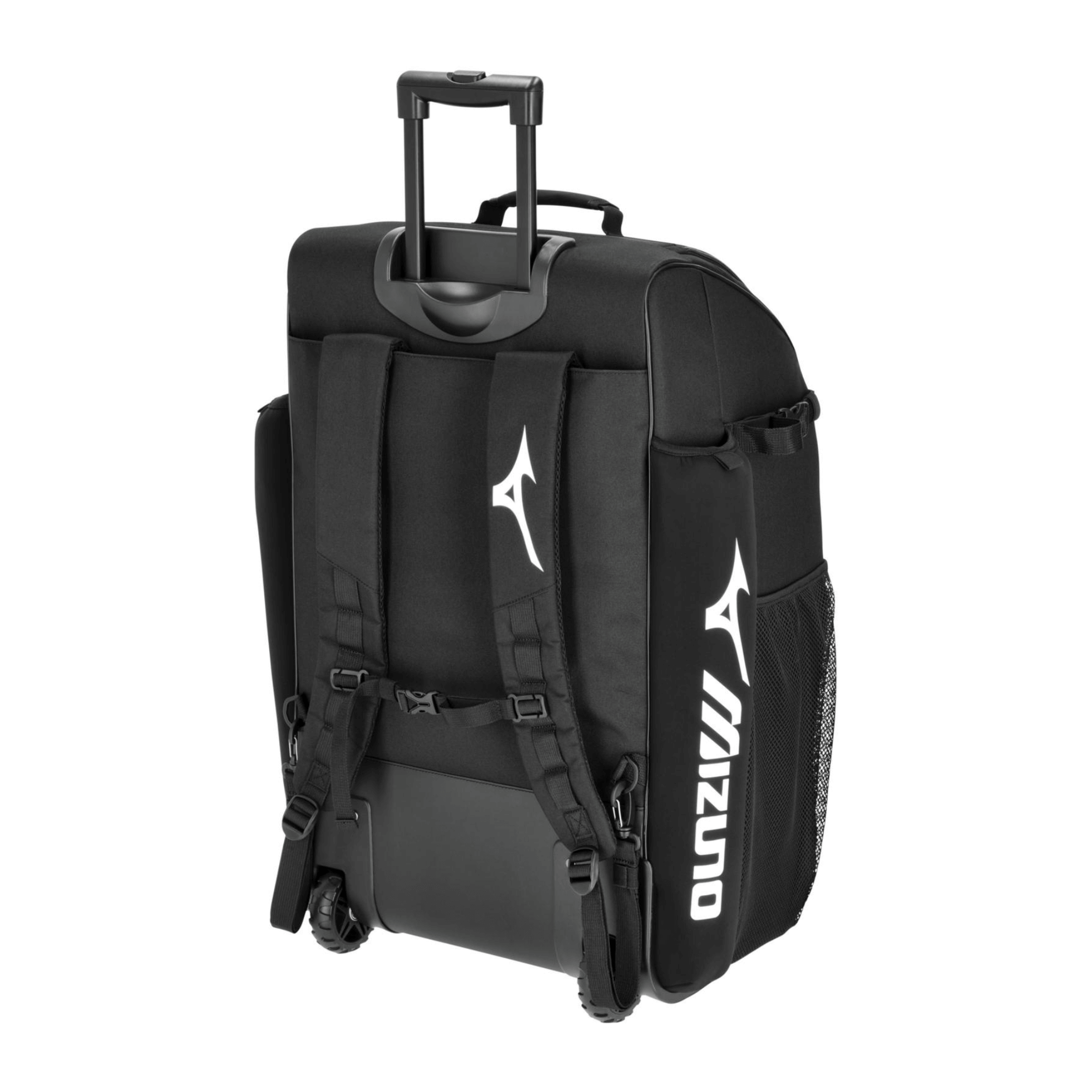 Mizuno Samurai Select Wheel Batpack with sturdy wheels and straps for easy gear transport. Ideal for athletes.