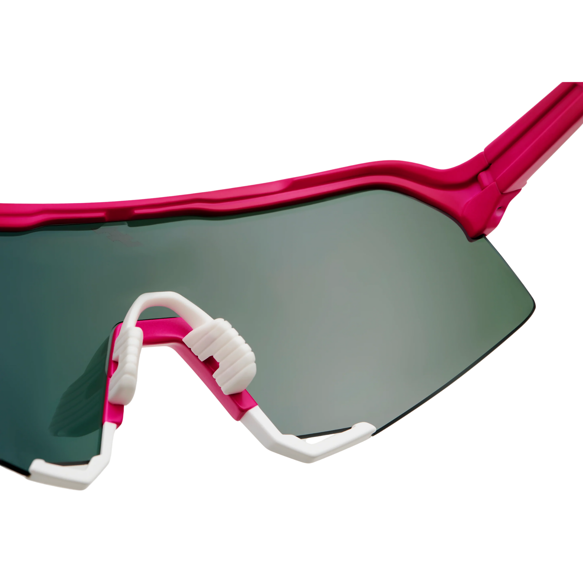 Back lens view of 100% S3 LE Tatis 24 LE HiPER Pink Mirror sunglasses