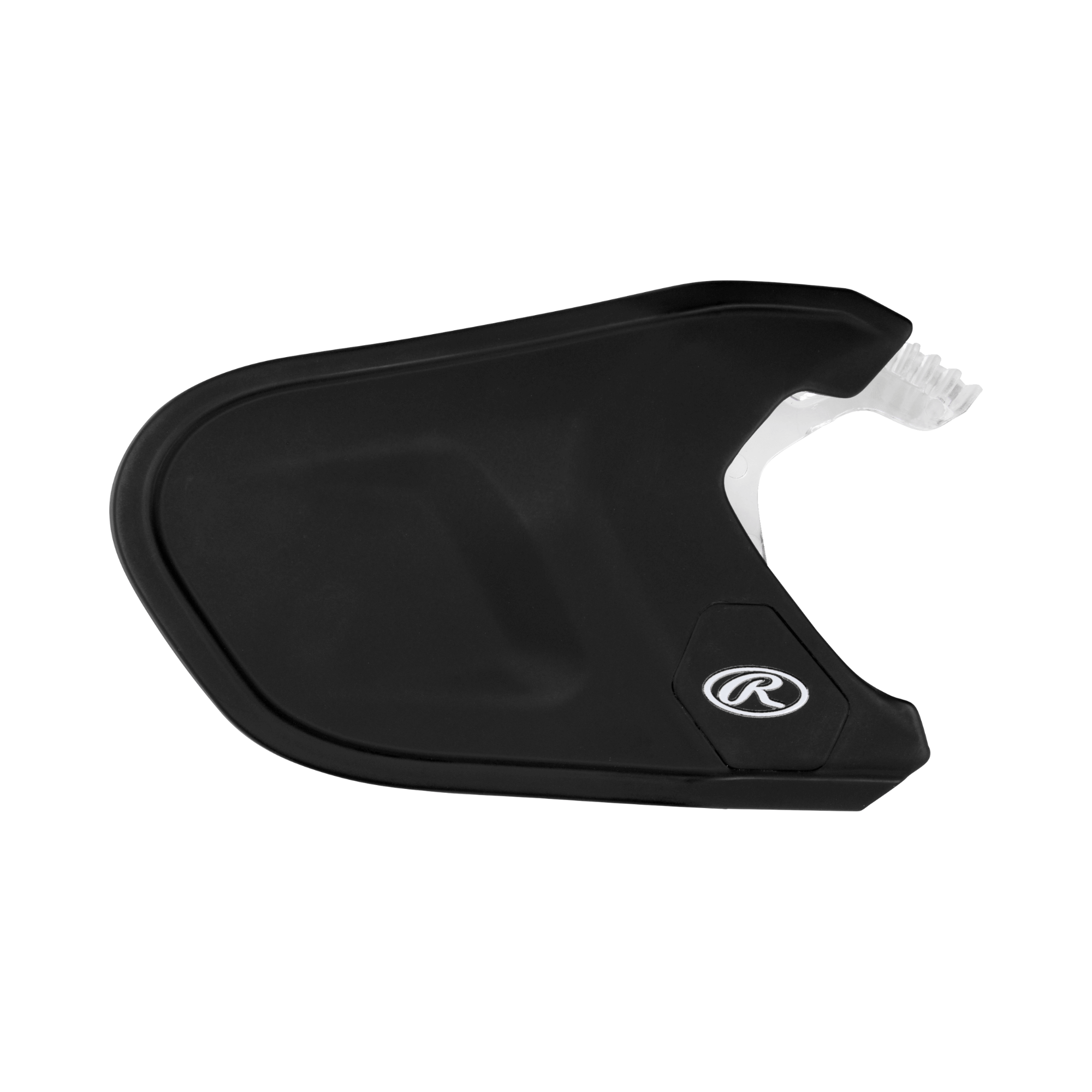 Rawlings Matte Adjustable Jaw Guard LHB, providing facial protection for batters with 9 adjustable settings.