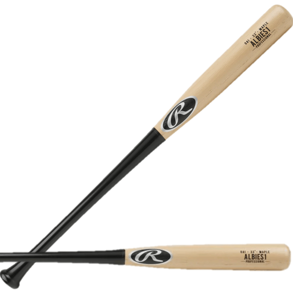 Rawlings Pro Label Ozzie Albies Maple Wood Bat, pro-grade maple, high-quality design and feel