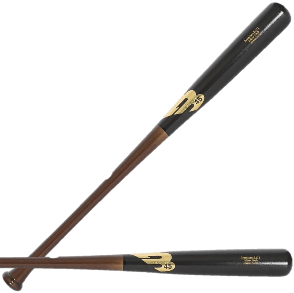 B45 271 Premium Birch Bat with Brown Handle and Black Barrel