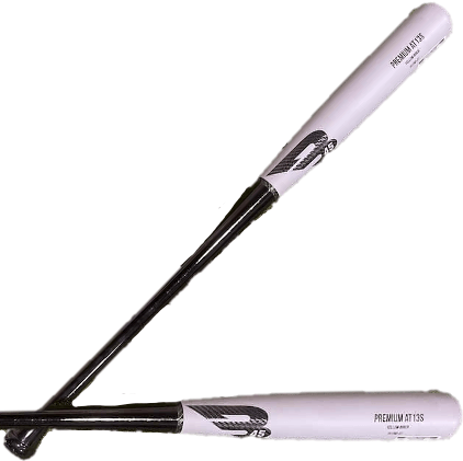 B45 AT13S Premium Birch Baseball Bat with black handle and natural barrel, lightweight balanced design.