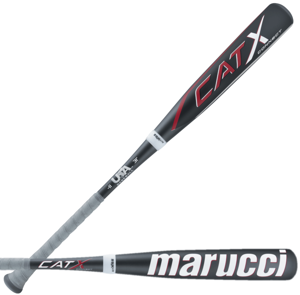 Marucci CATX Connect Senior League USA baseball bat -11 2 5/8 with streamlined barrel and two-piece hybrid construction.