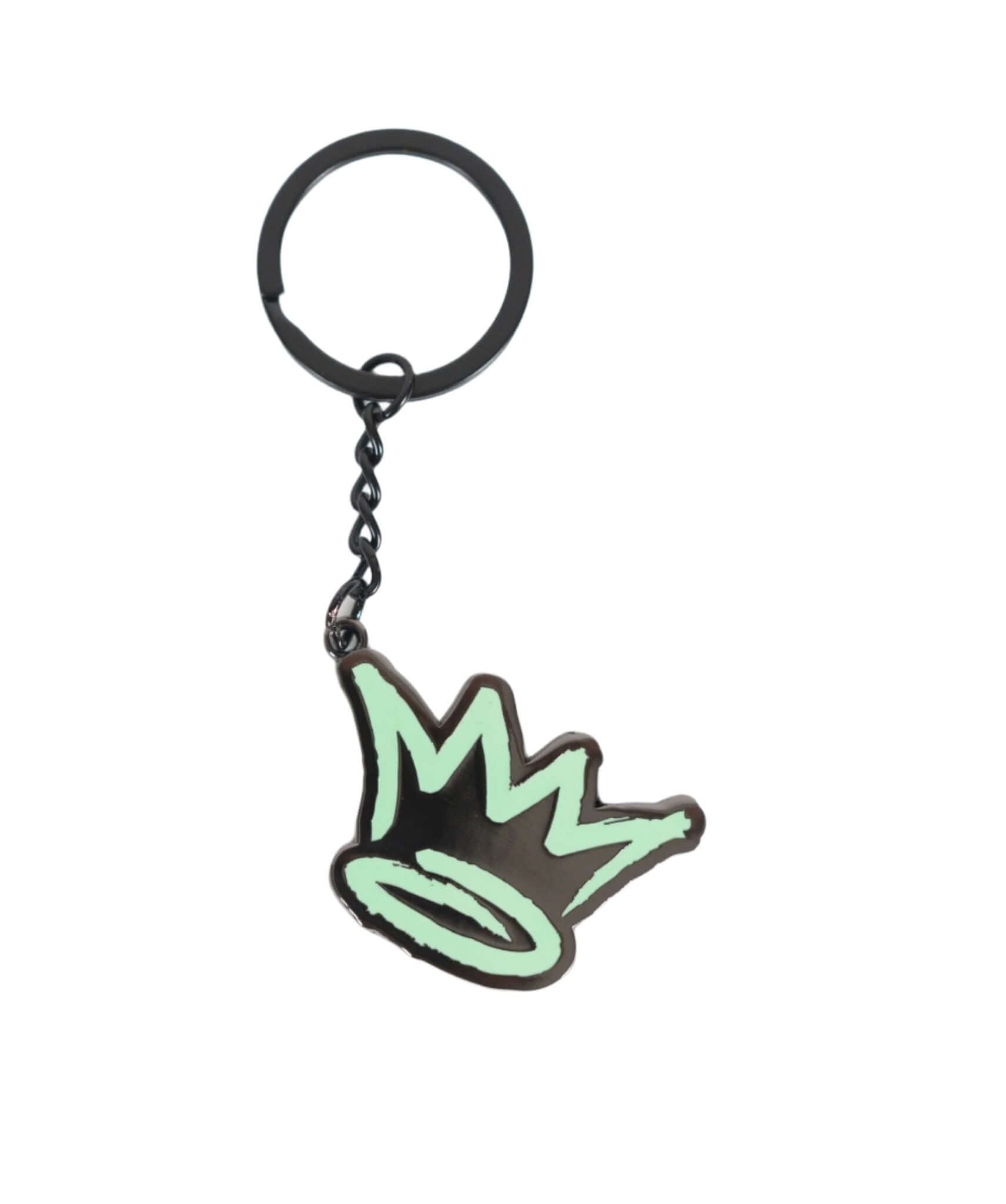 King of Juco enamel keychain featuring a crown design on a metal keyring, measuring 40.5mm by 38mm. Stylish and durable accessory.