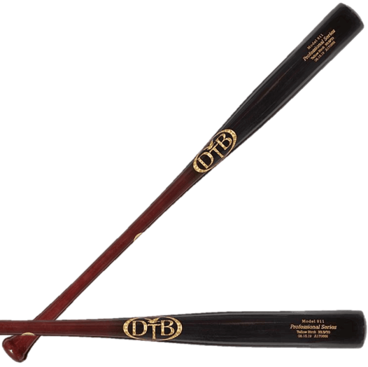 Dove Tail 911 baseball bat in black and maroon with professional series branding and model details.