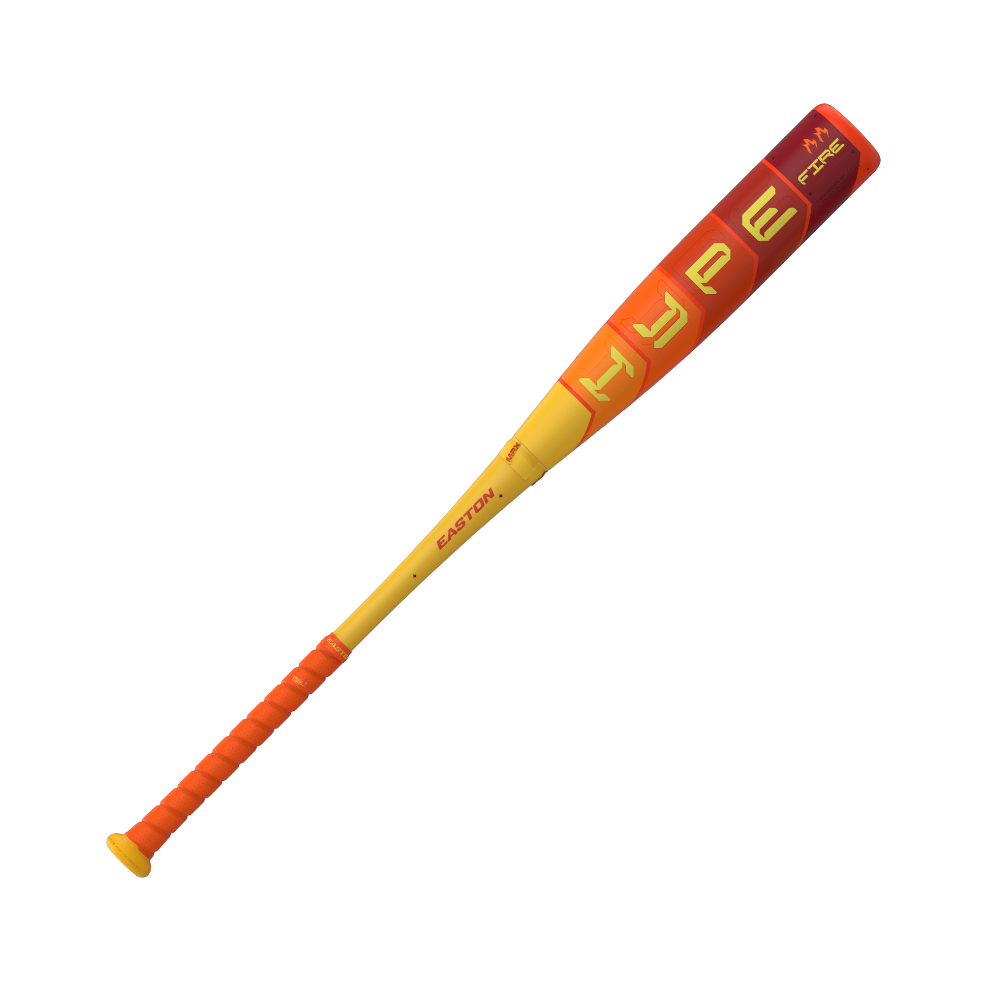 Easton Hype Fire 2025 (-11) USA baseball bat showcasing vibrant red and yellow design. Perfect for young players.