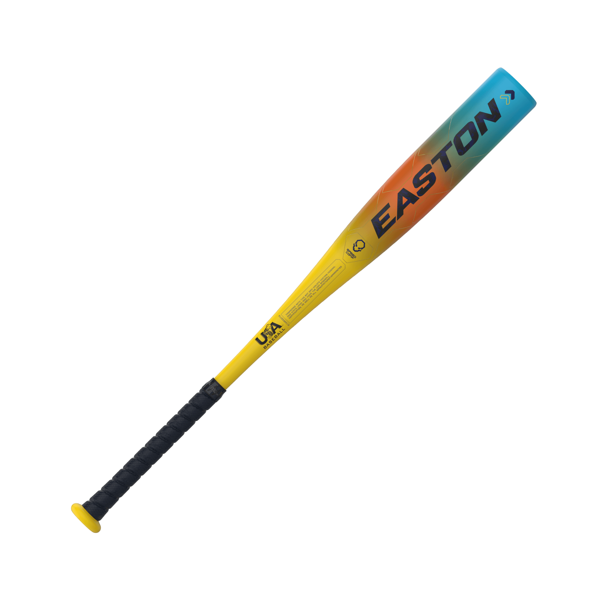 Easton Speed Comp 2025 -13 aluminum bat for ages 12 and under with Flow-Tack grip and vibrant gradient design.