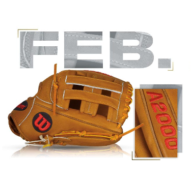 Wilson A2000 1786 SS glove featuring Todd Frazier's GM design, showcased for February 2016 collection.