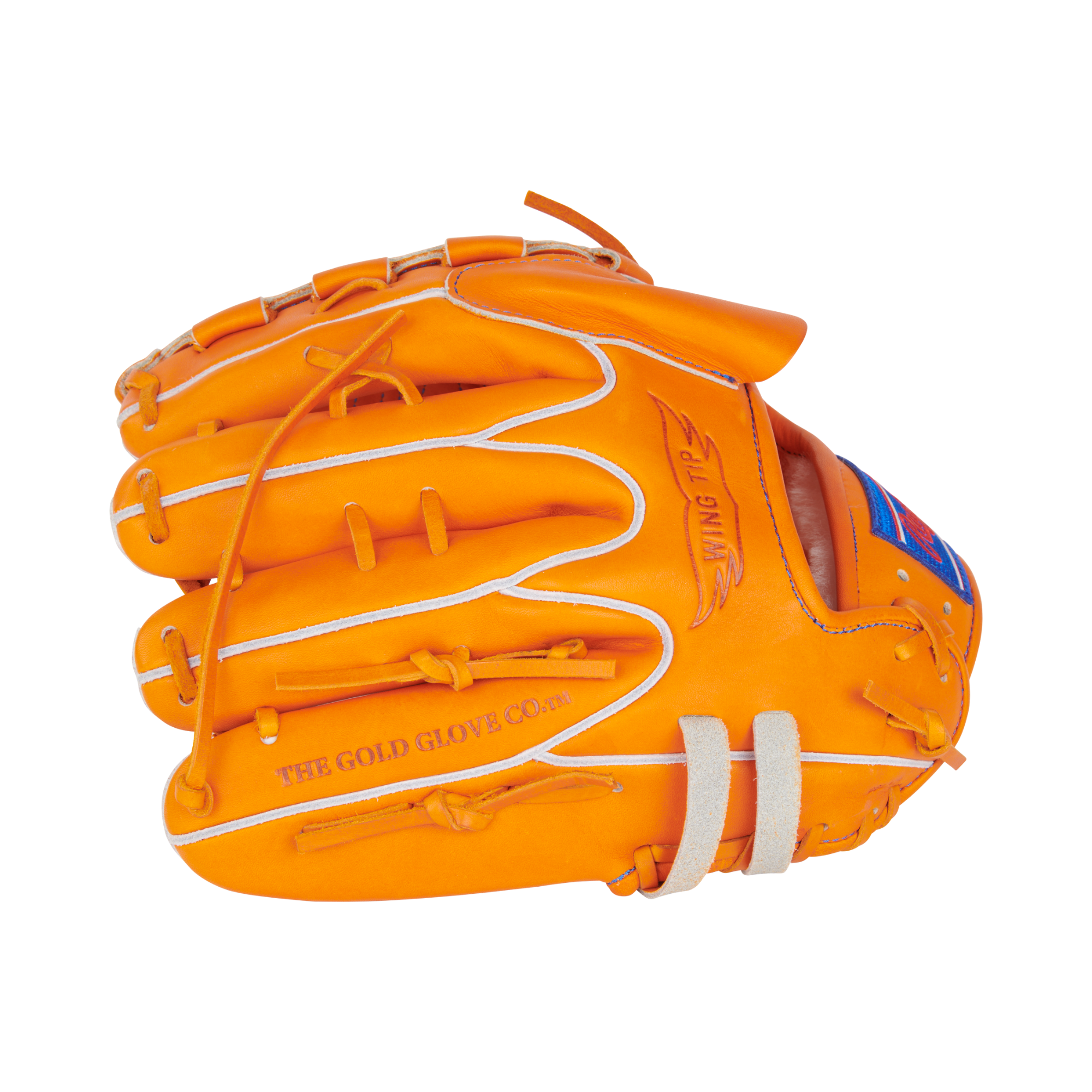 Finger view of Rawlings Heart of the Hide Japan Series 11.75" Orange glove.