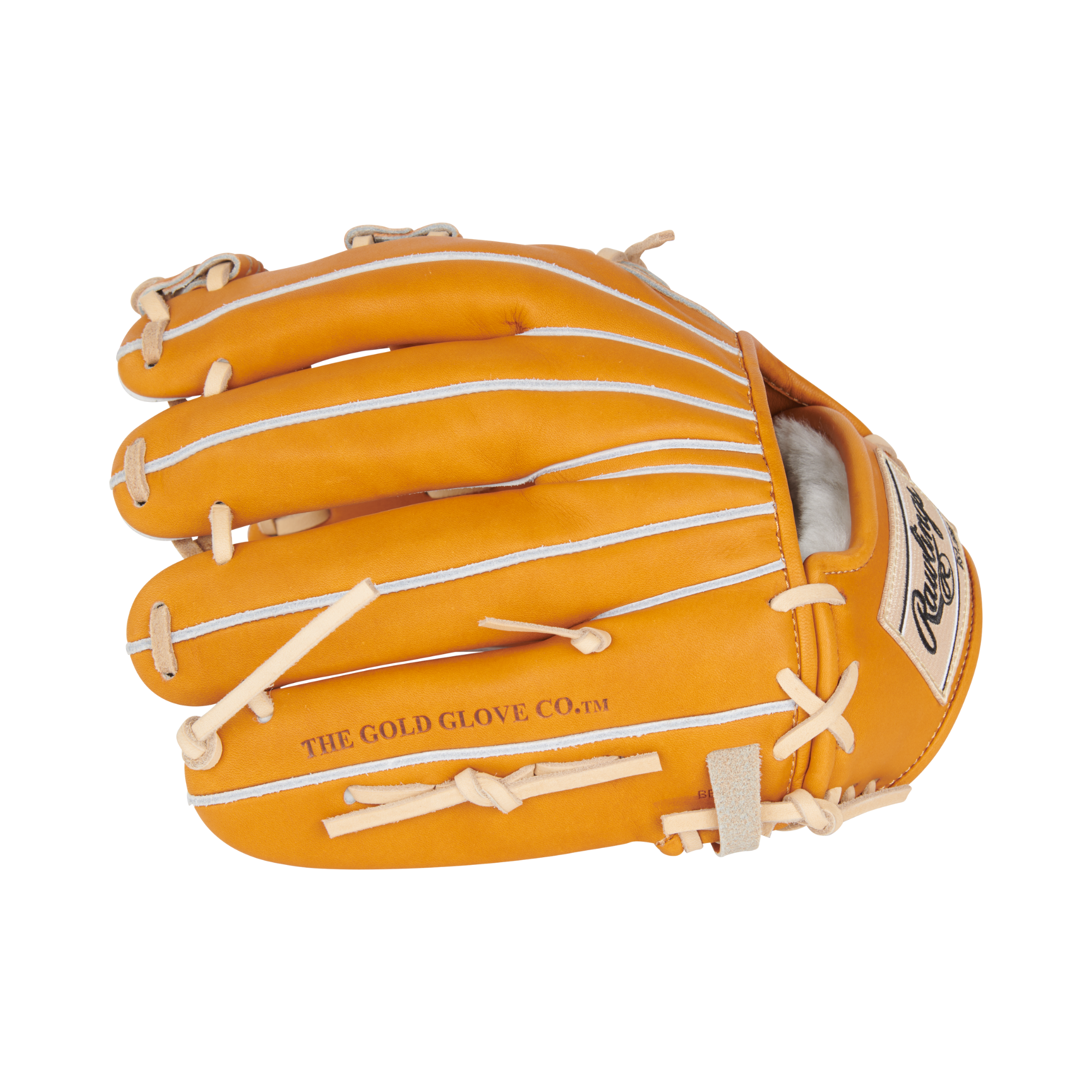 Finger view of Rawlings Heart of the Hide Japan Series 11.5" Rich Tan glove