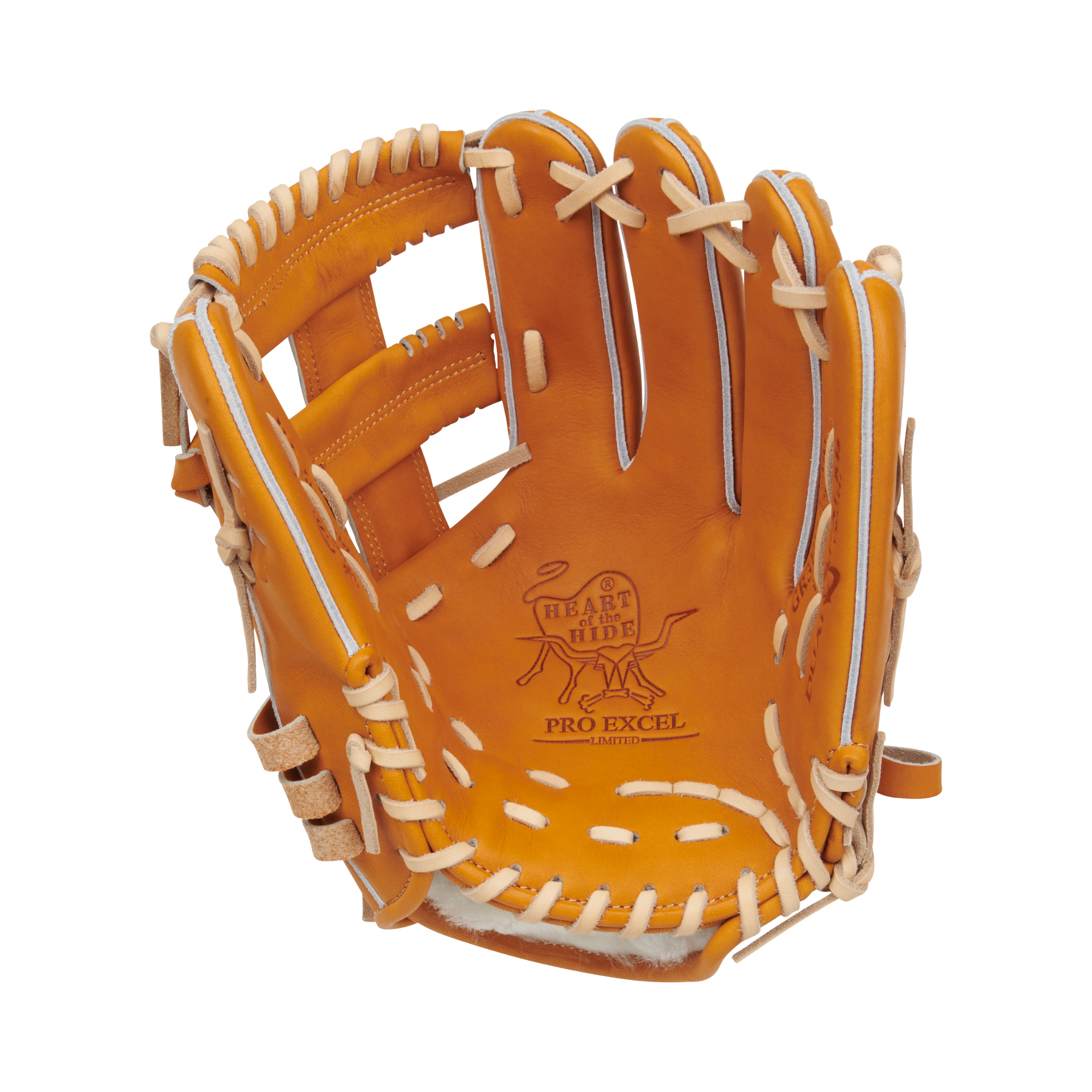 Palm view of Rawlings Heart of the Hide Japan Series 11.5" Rich Tan glove