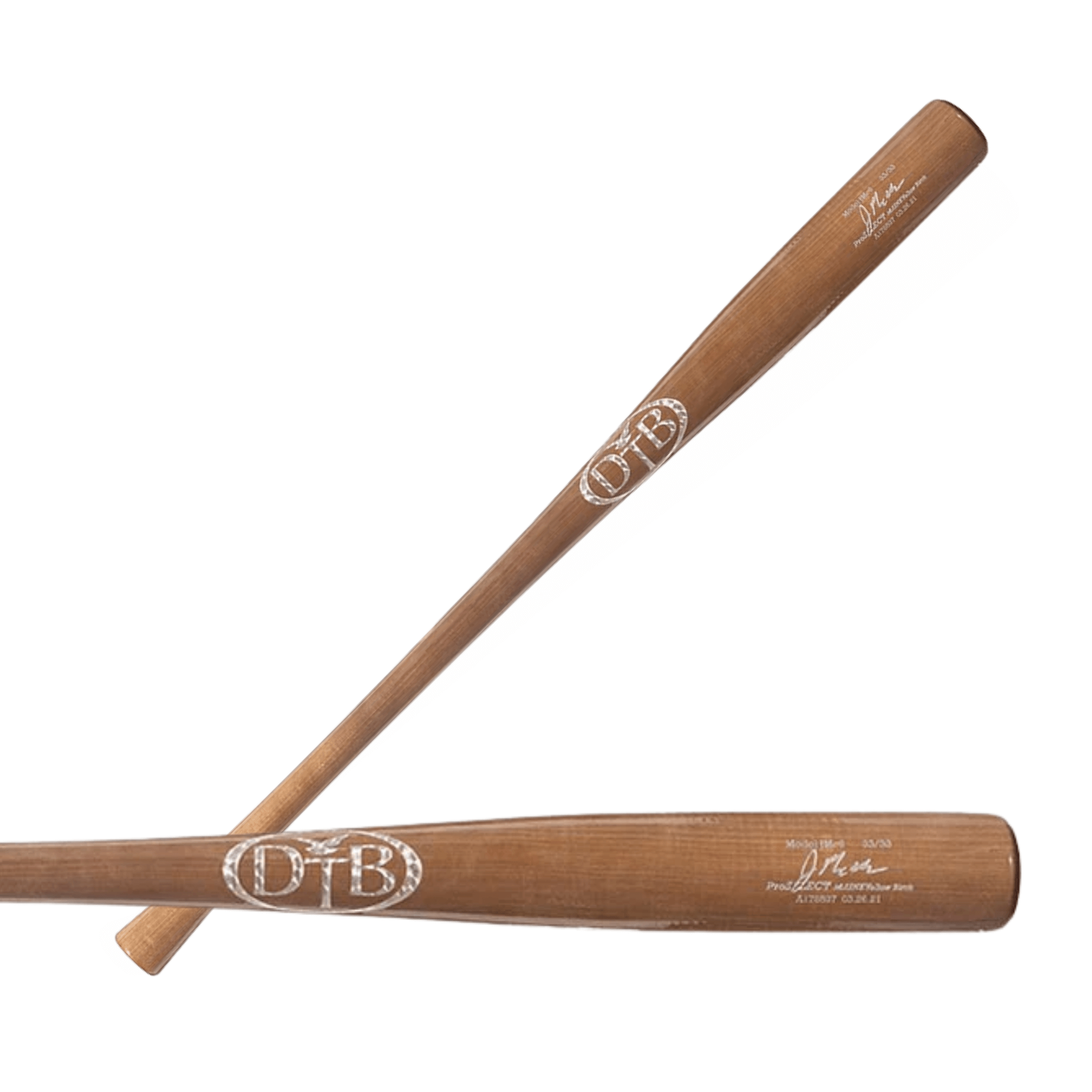  Front view of Dove Tail JMC1 Bat featuring "No knob" design and sleek barrel.