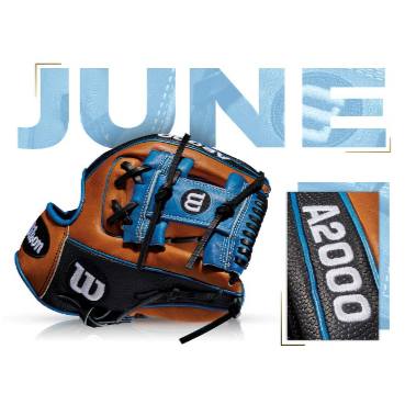 Wilson A2000 100 Glove of The Month for June 2013, featuring advanced materials for superior fit and performance.