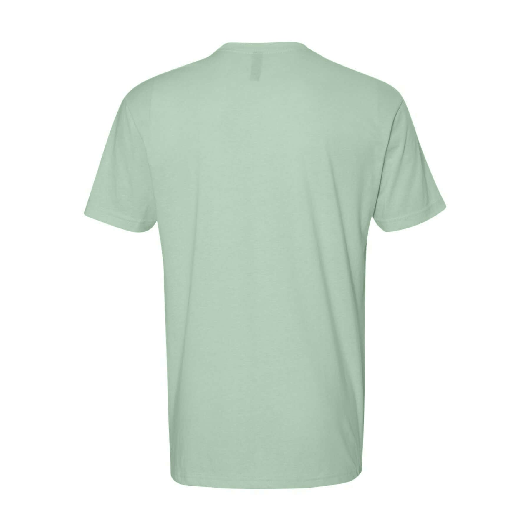 Back view of the King of Juco 450 Crown Tee in a light green color, showcasing its simple design and comfortable fit.