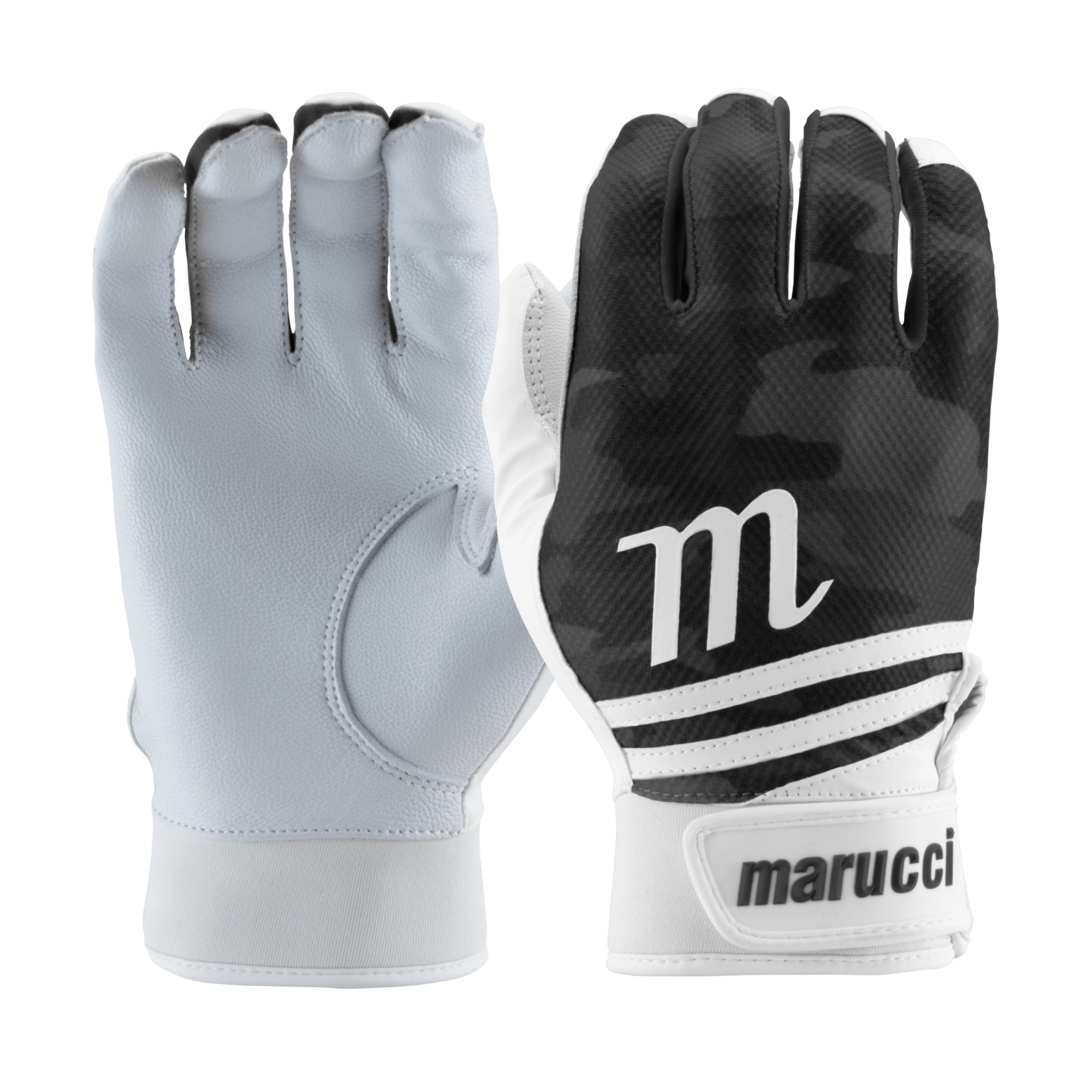 Marucci Crux Black Batting Gloves with neoprene cuff