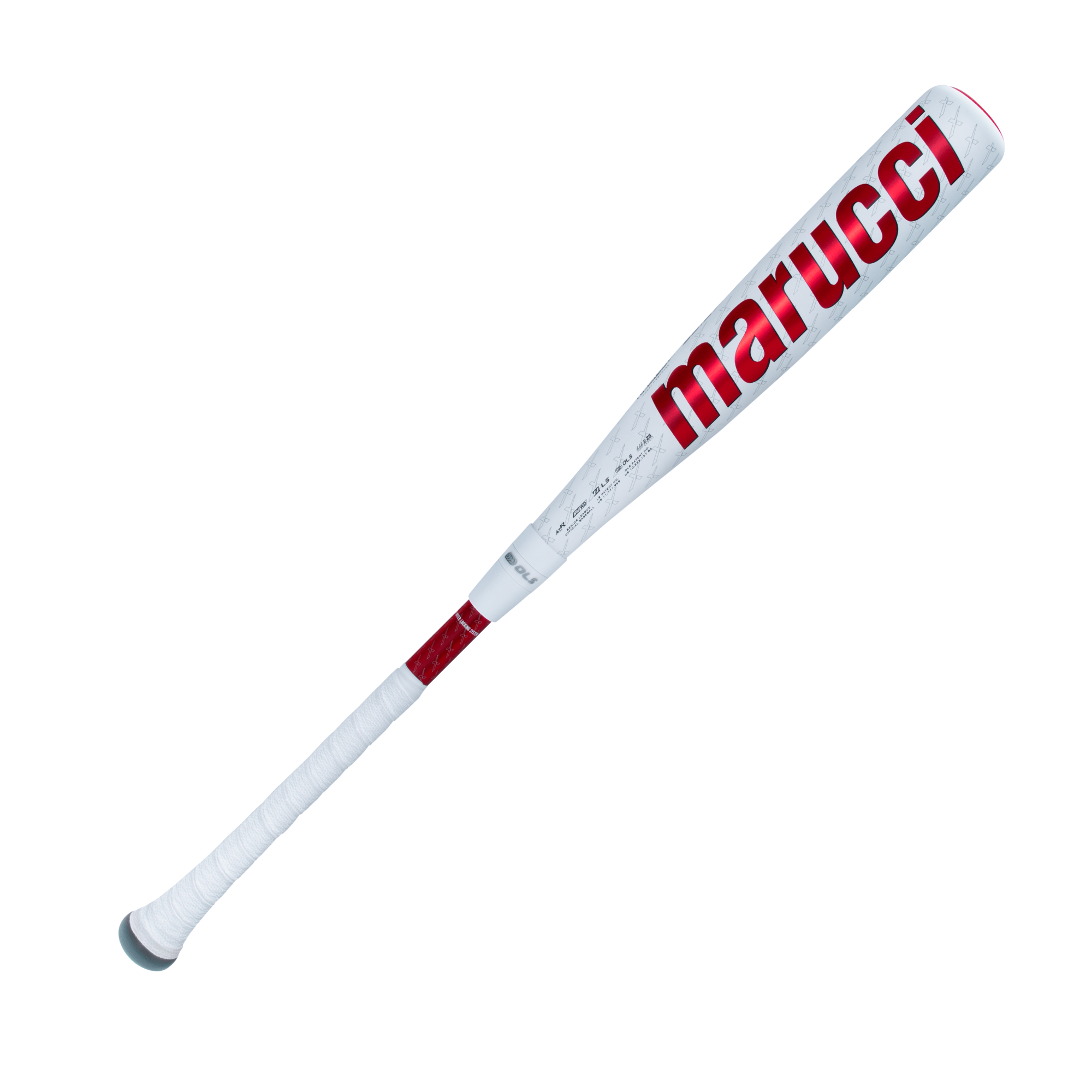 Marucci CATX2 Connect Senior League baseball bat with red and white design, featuring anti-vibration technology for superior performance.