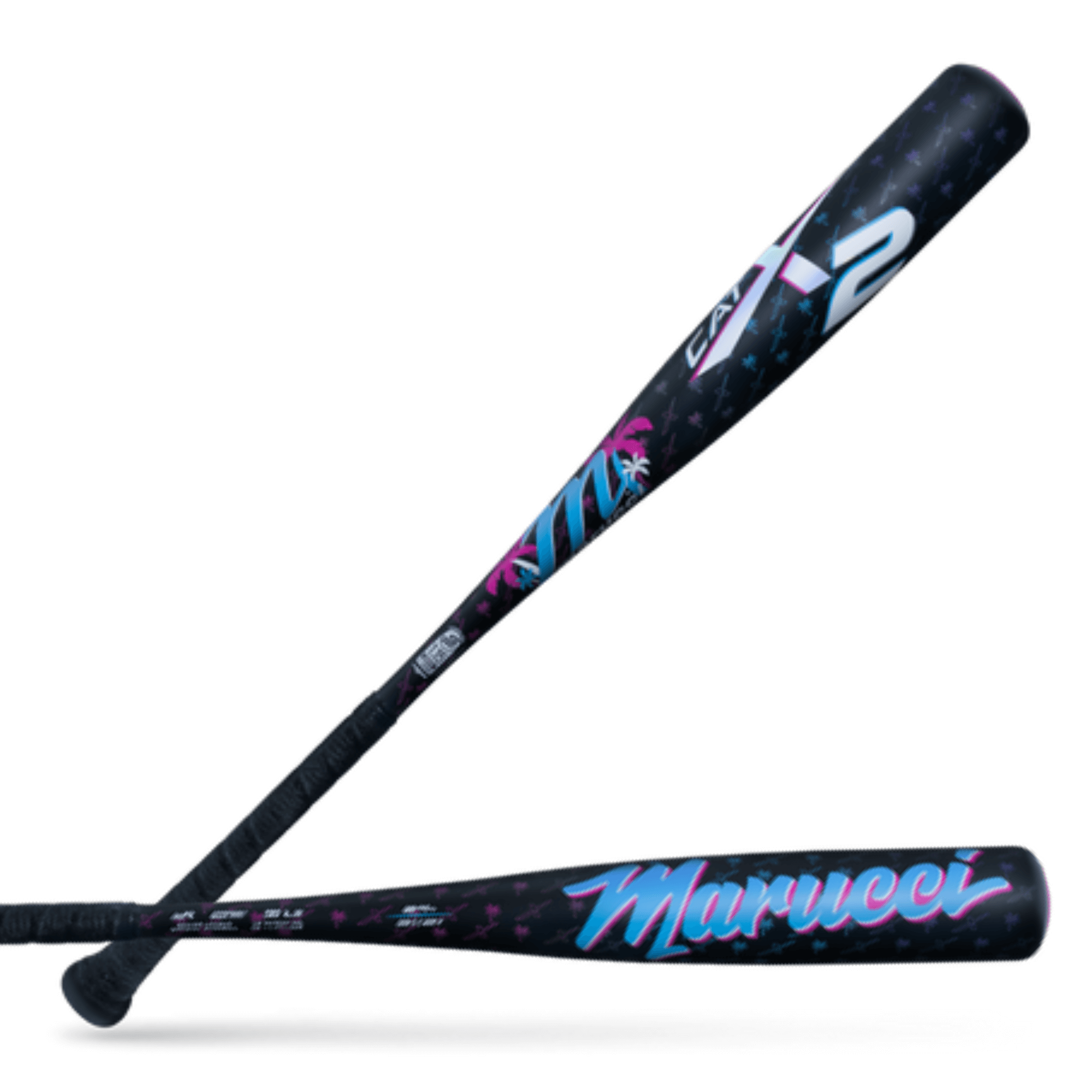 Marucci CATX2 Vice Senior League baseball bat with sleek design and vibrant colors, perfect for dynamic athletes.