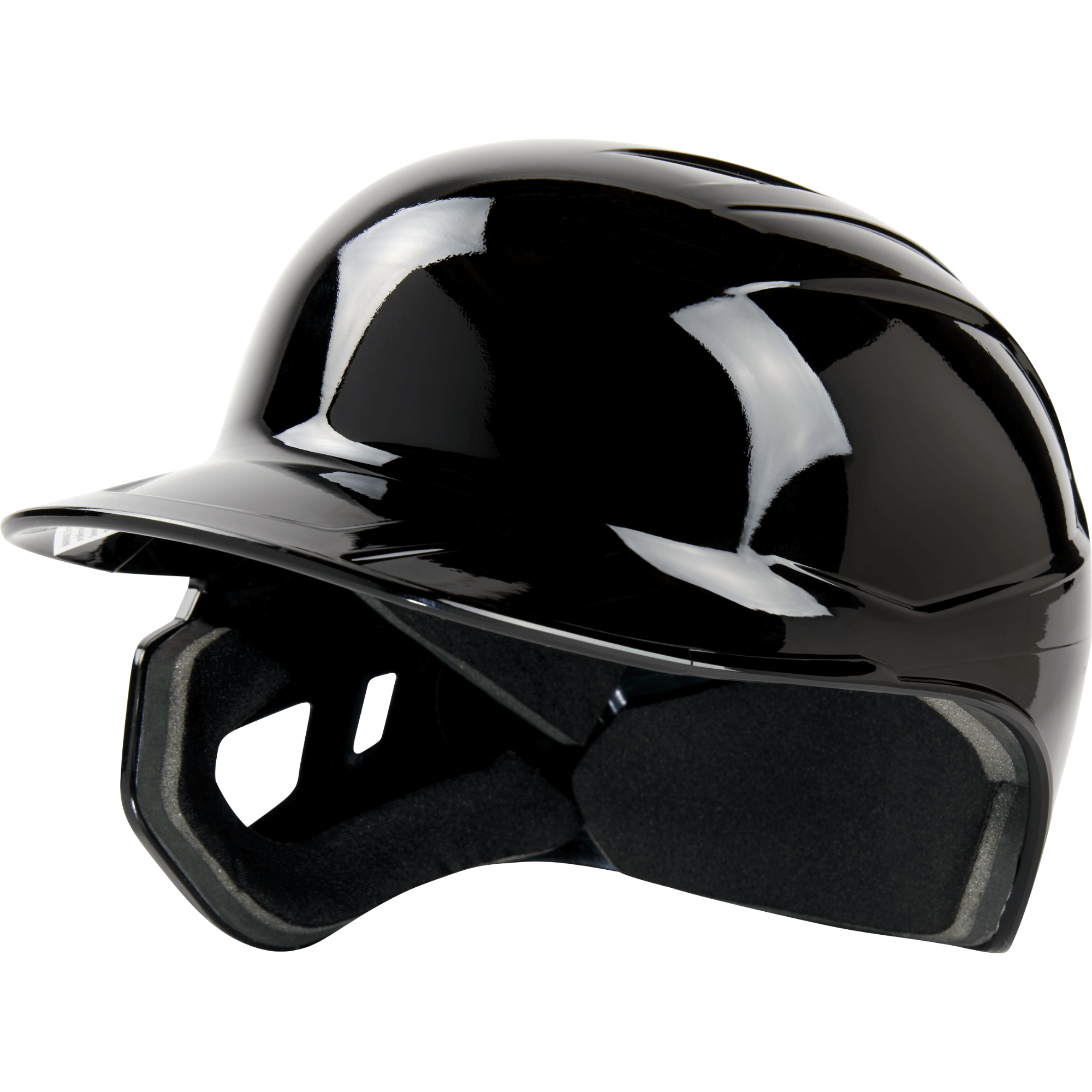 Rawlings MACH single ear left-handed batting helmet in gloss black for adults