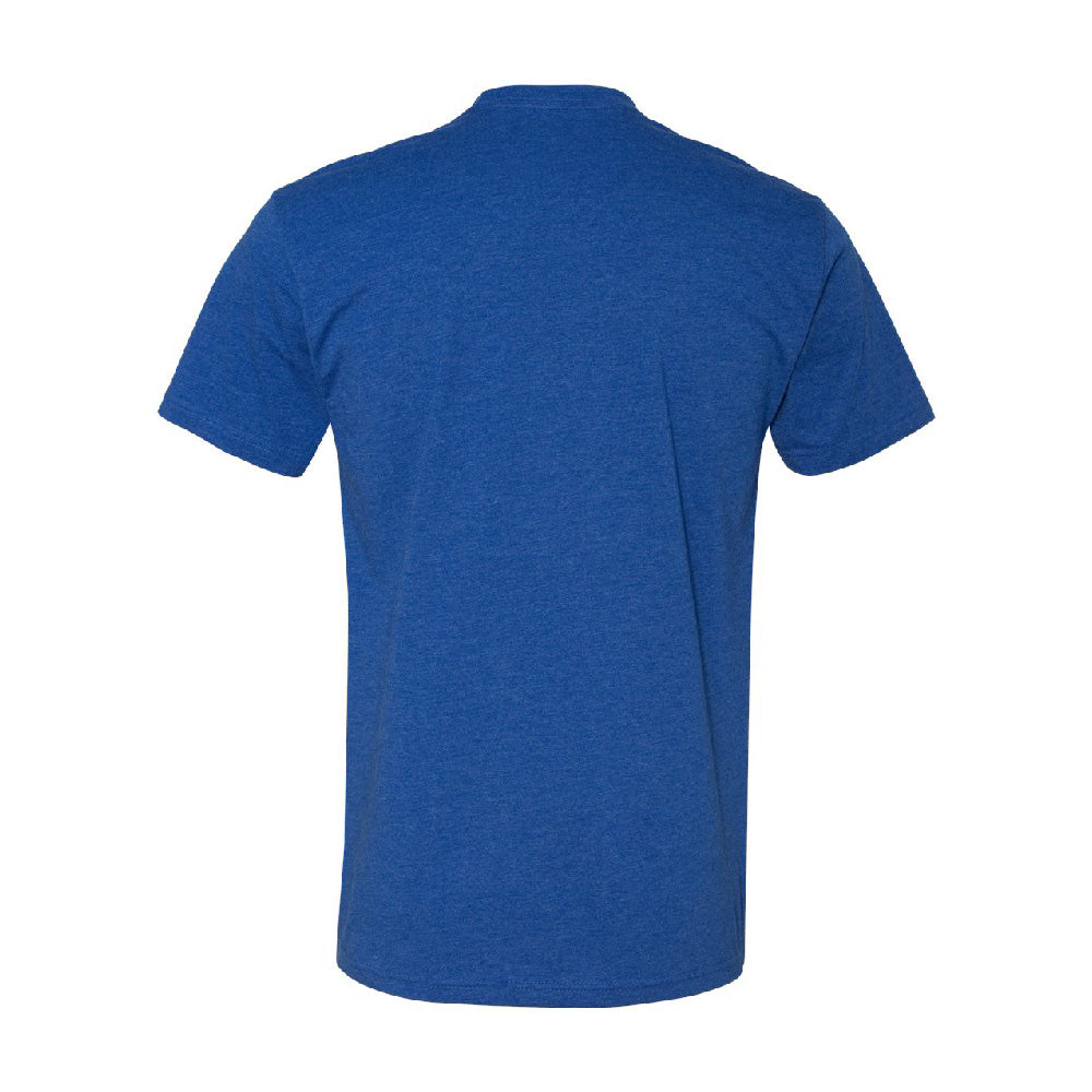 Back view of the Bauer Outage Sword Logo Tee in blue, showcasing its relaxed fit and soft fabric.