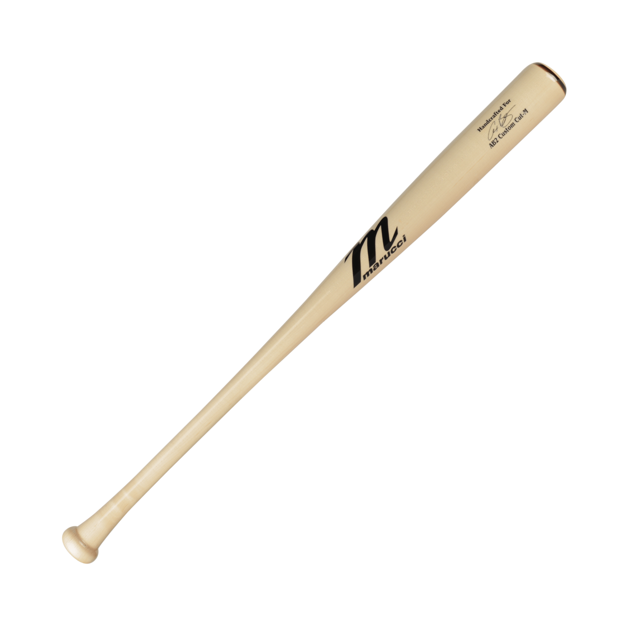 Marucci AB2 Pro Exclusive Natural bat with Alex Bregman’s signature, featuring a medium-sized barrel, traditional knob, and PRO-X finish.