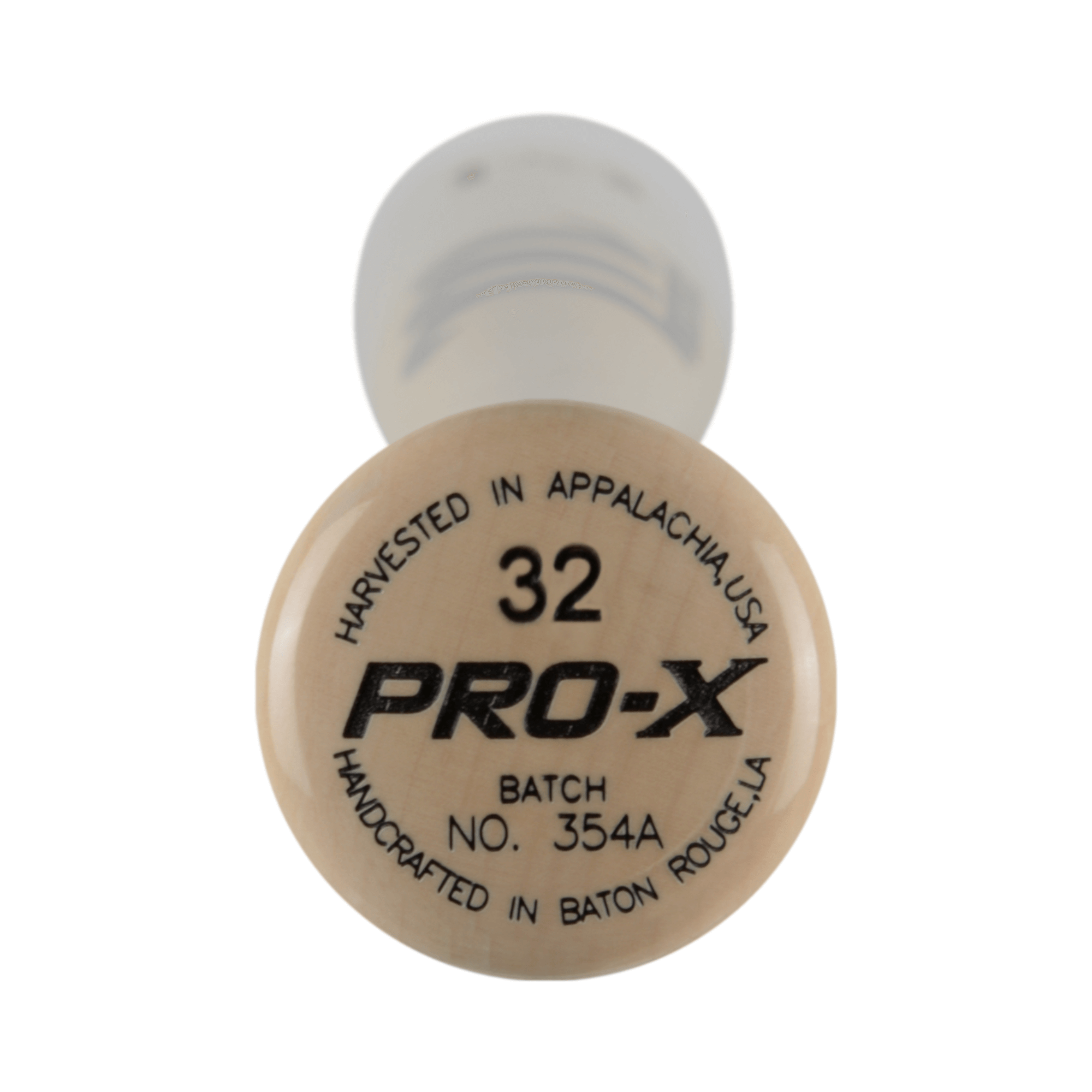 Close-up of Marucci AB2 Pro Exclusive bat knob showcasing PRO-X finish and handcrafted details.