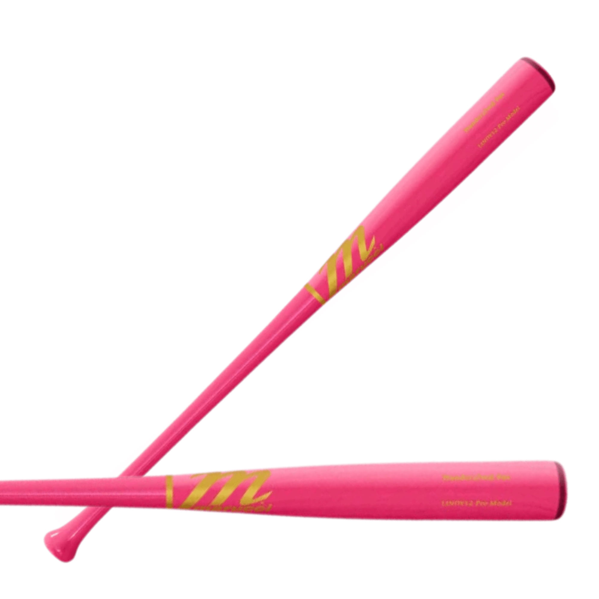 Marucci LINDY12 Dealer's Choice Pro Exclusive wood baseball bat in vibrant pink color, designed for contact hitters.