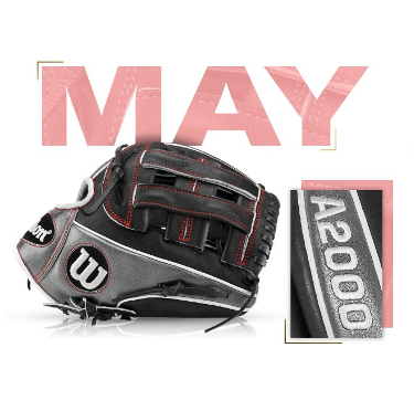 Wilson A2000 glove featured for May 2015, showcasing custom design and premium craftsmanship.