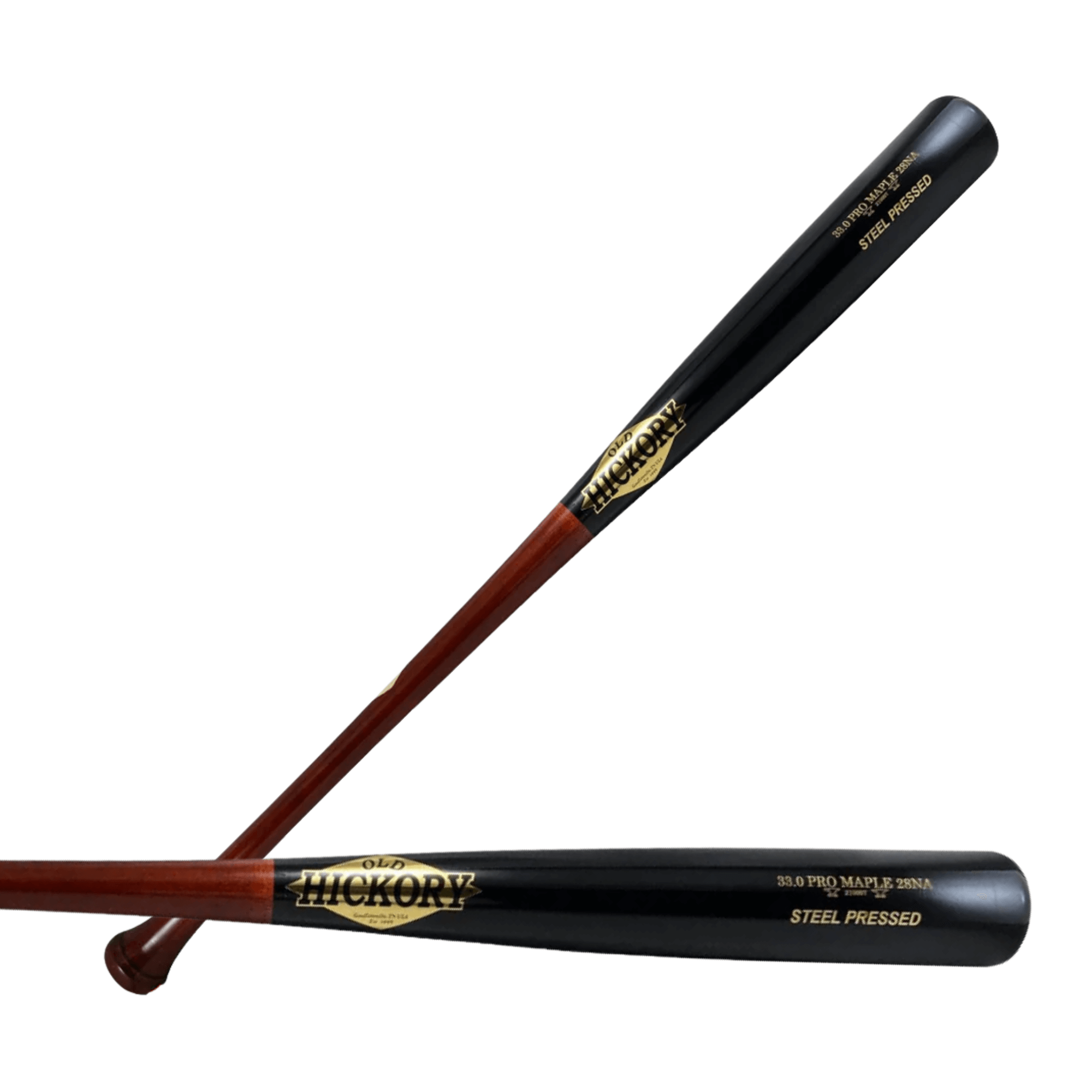 Old Hickory Steel Pressed NA28 baseball bat featuring a small barrel and medium handle, known for durability and high exit velocities.