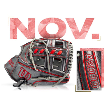 Wilson A2000 1716 glove for November 2020, featuring custom design and high-quality materials.