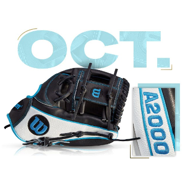 Wilson A2000 1787 glove featured in the October 2016 Fan Vote, showcasing custom design and vibrant colors.