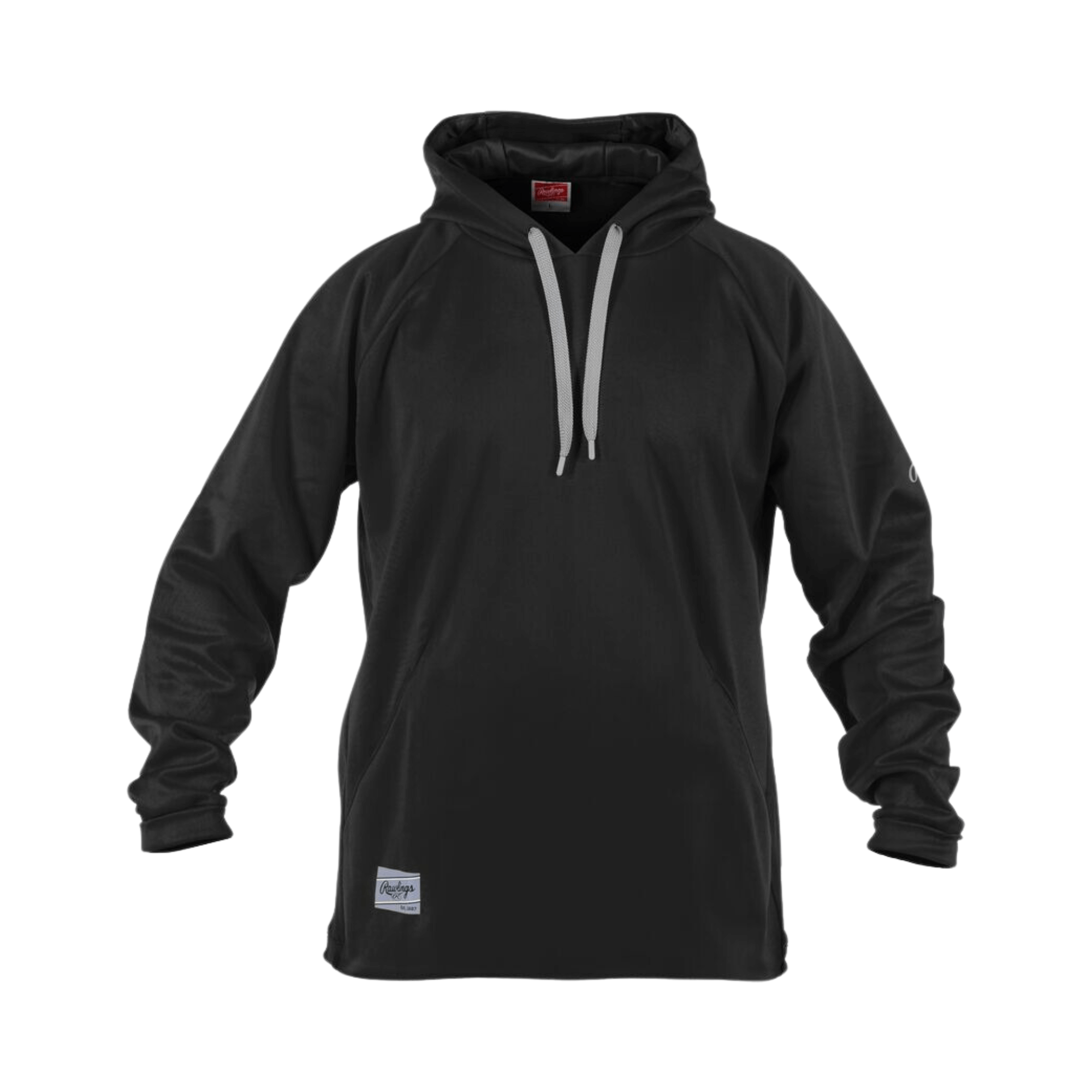 Rawlings Adult ColorSync Performance Hoodie in black, lightweight and breathable for athletes' comfort and style.