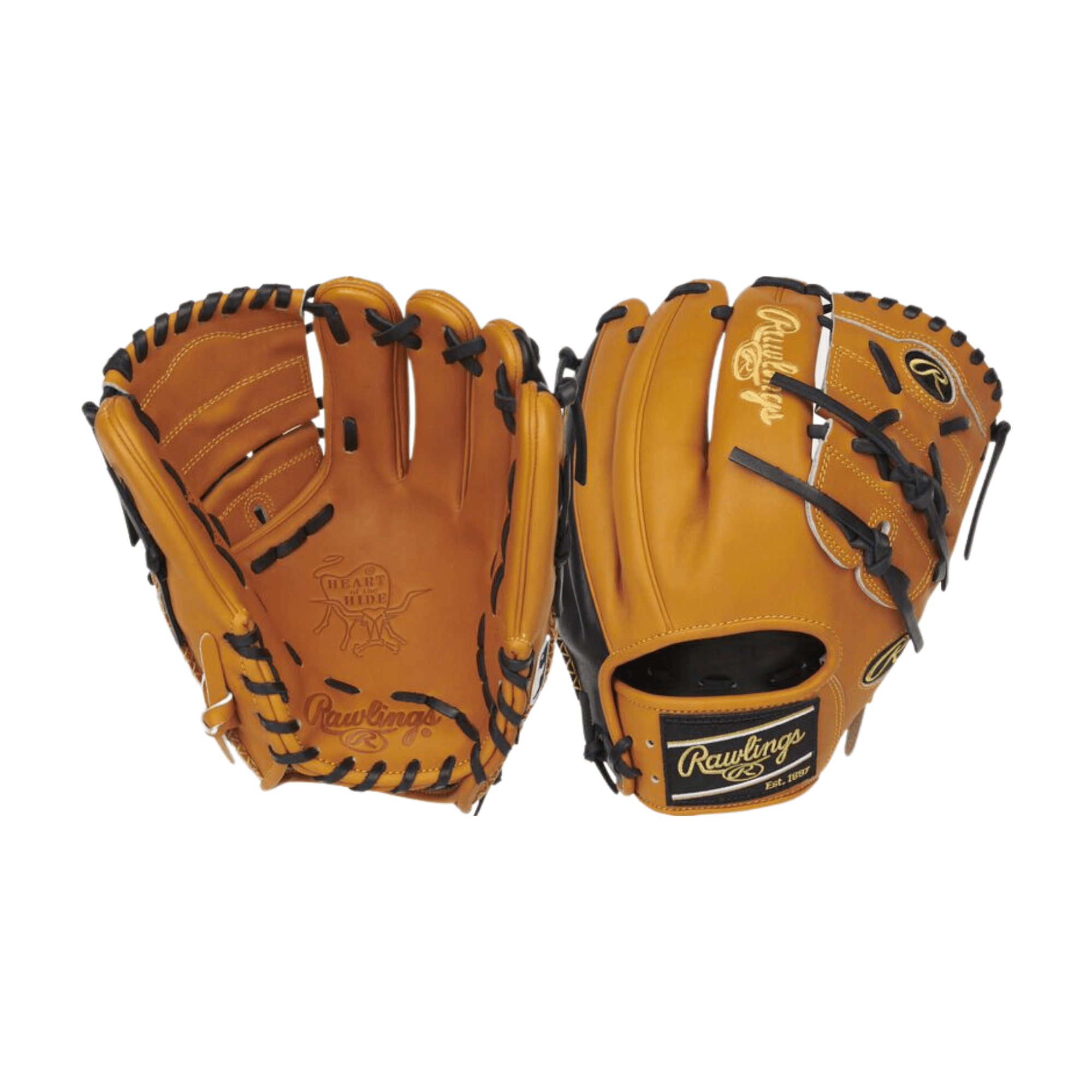 Rawlings Heart of the Hide 11.75-inch Pitcher's Glove LHT, Timberglaze color, ultra-premium steer-hide leather.