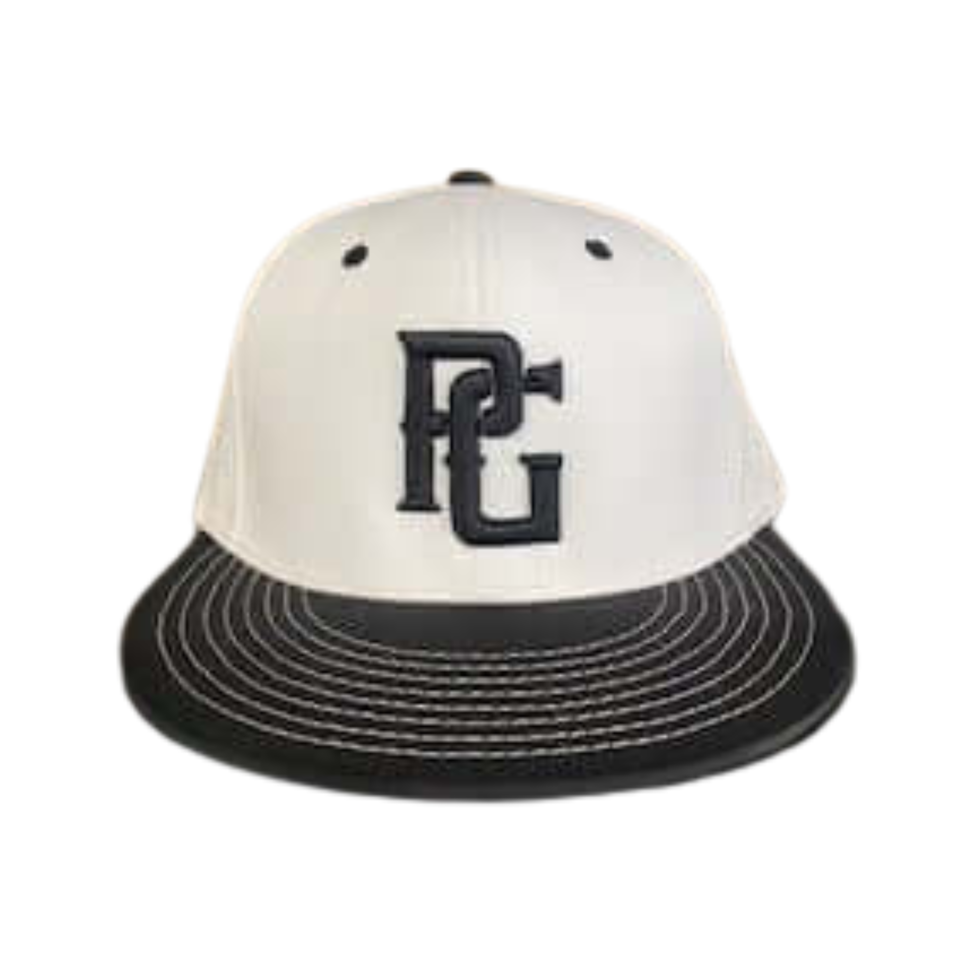 Perfect Game Fitted Flat Bill White/Black