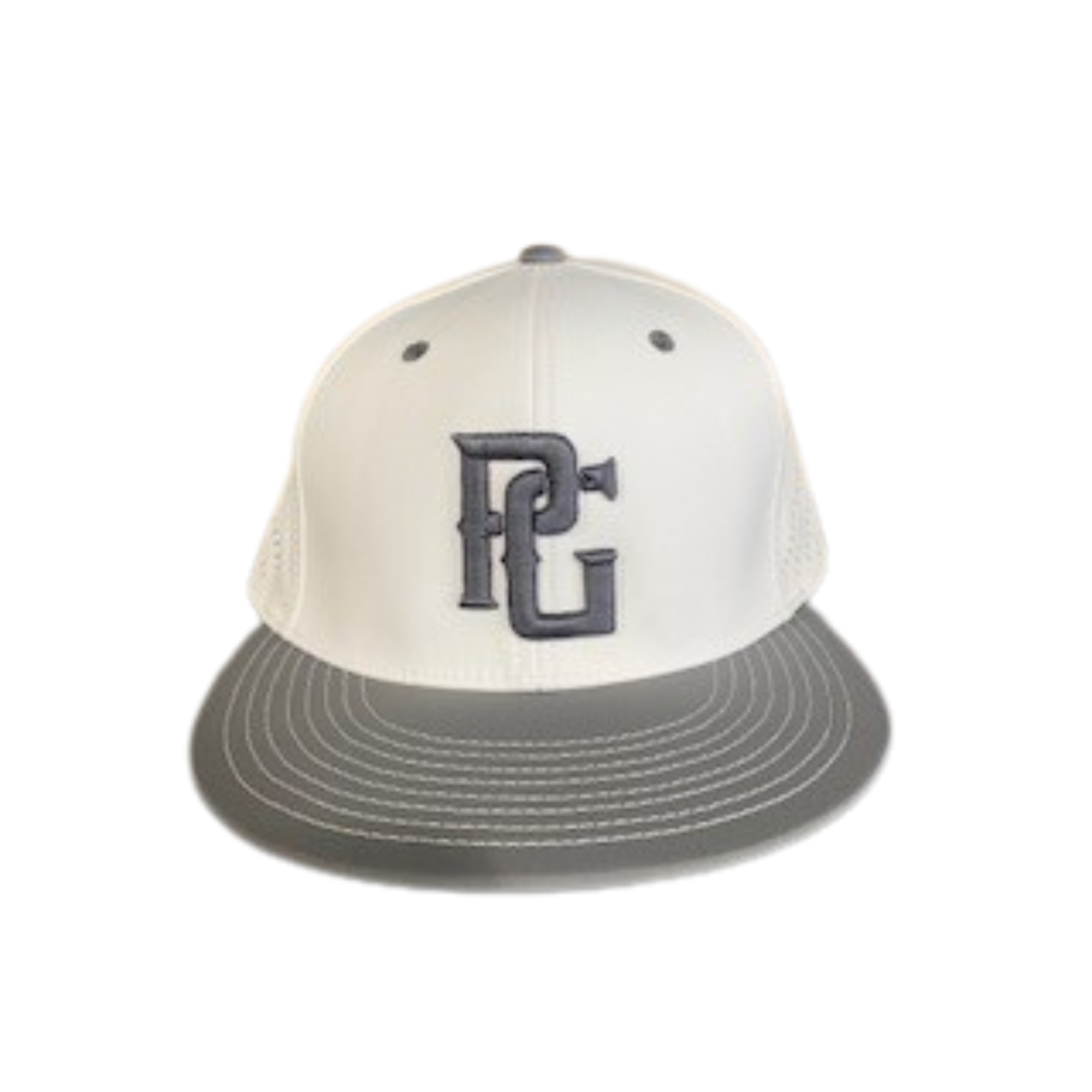 Perfect Game Fitted Flat Bill White/Grey