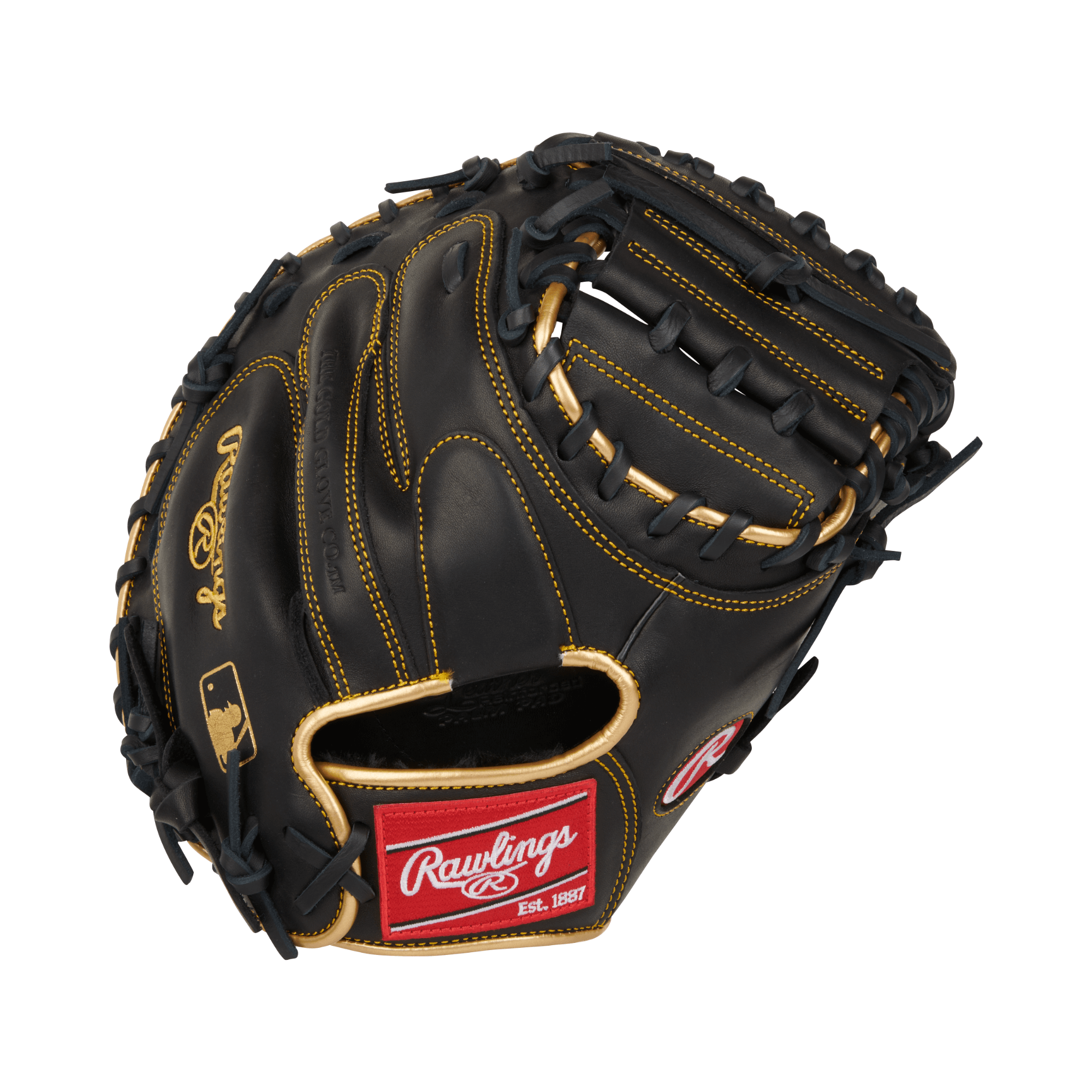 Rawlings Gamer R9 32.5 inch Catcher's Mitt with gold binding and stitching