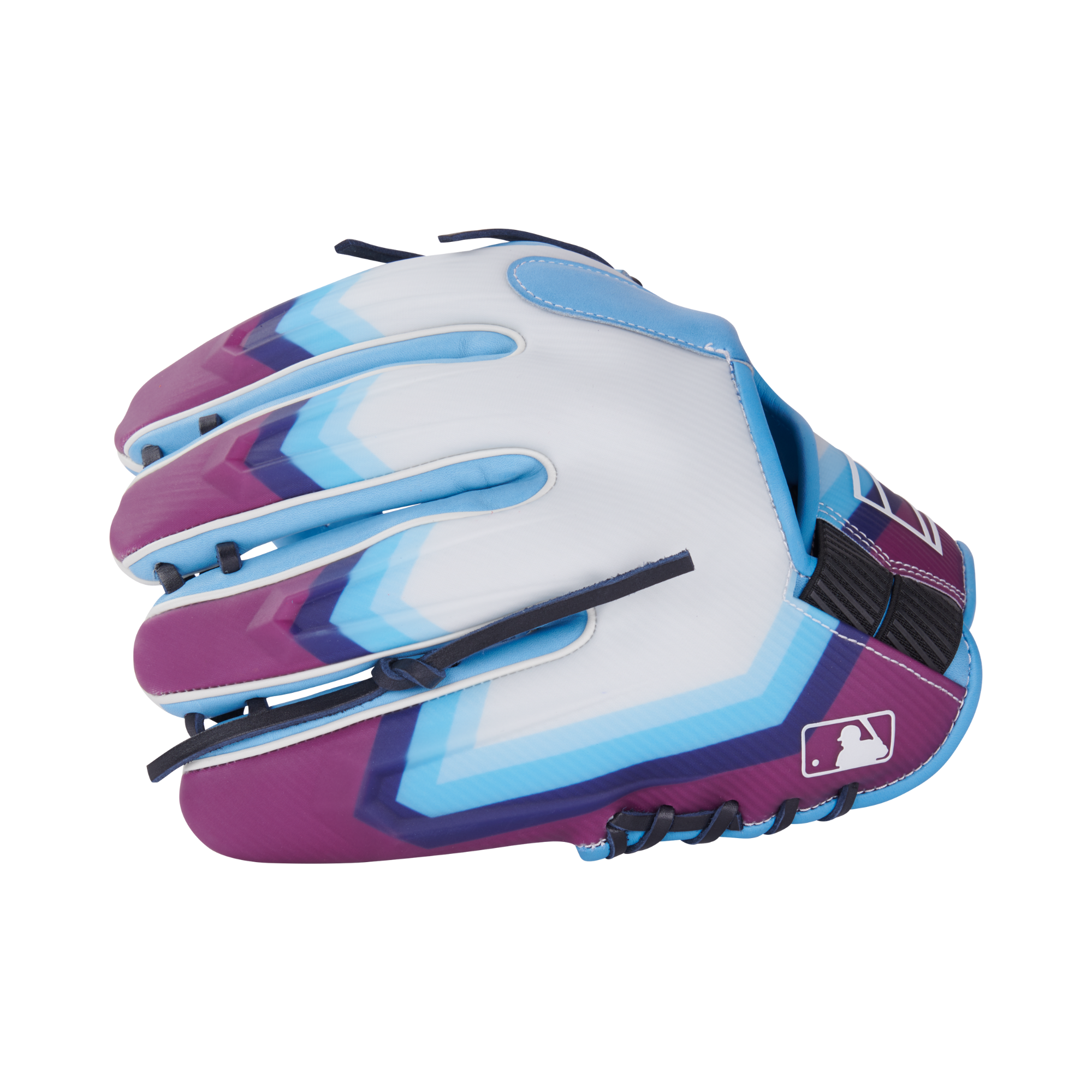 Finger side of Lindor REV1X 11.75" glove, featuring laceless palm and Split Single Post Web for smooth fielding