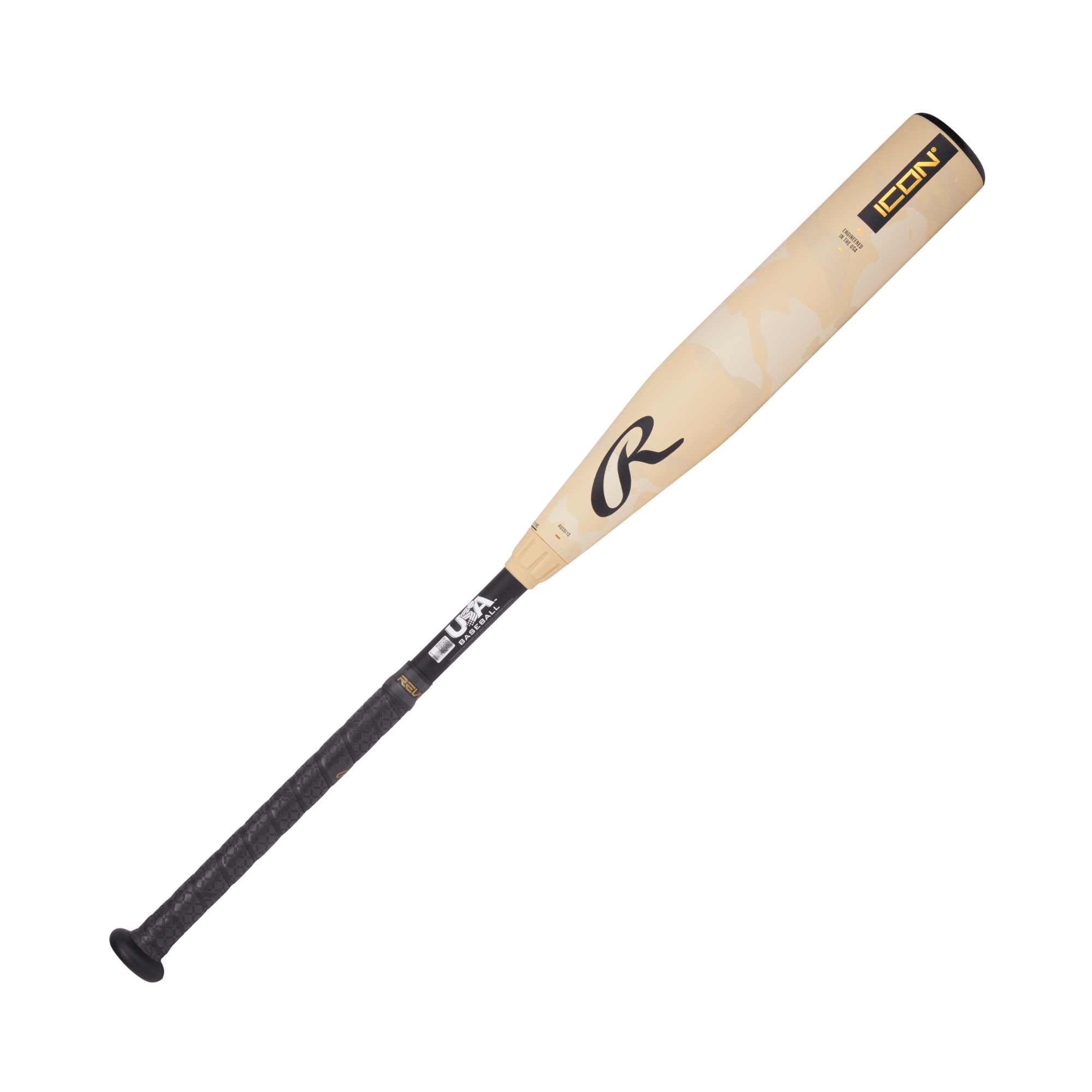 Rawlings Icon 2025 -10 USA baseball bat featuring In/Tense carbon composite for enhanced performance and control.