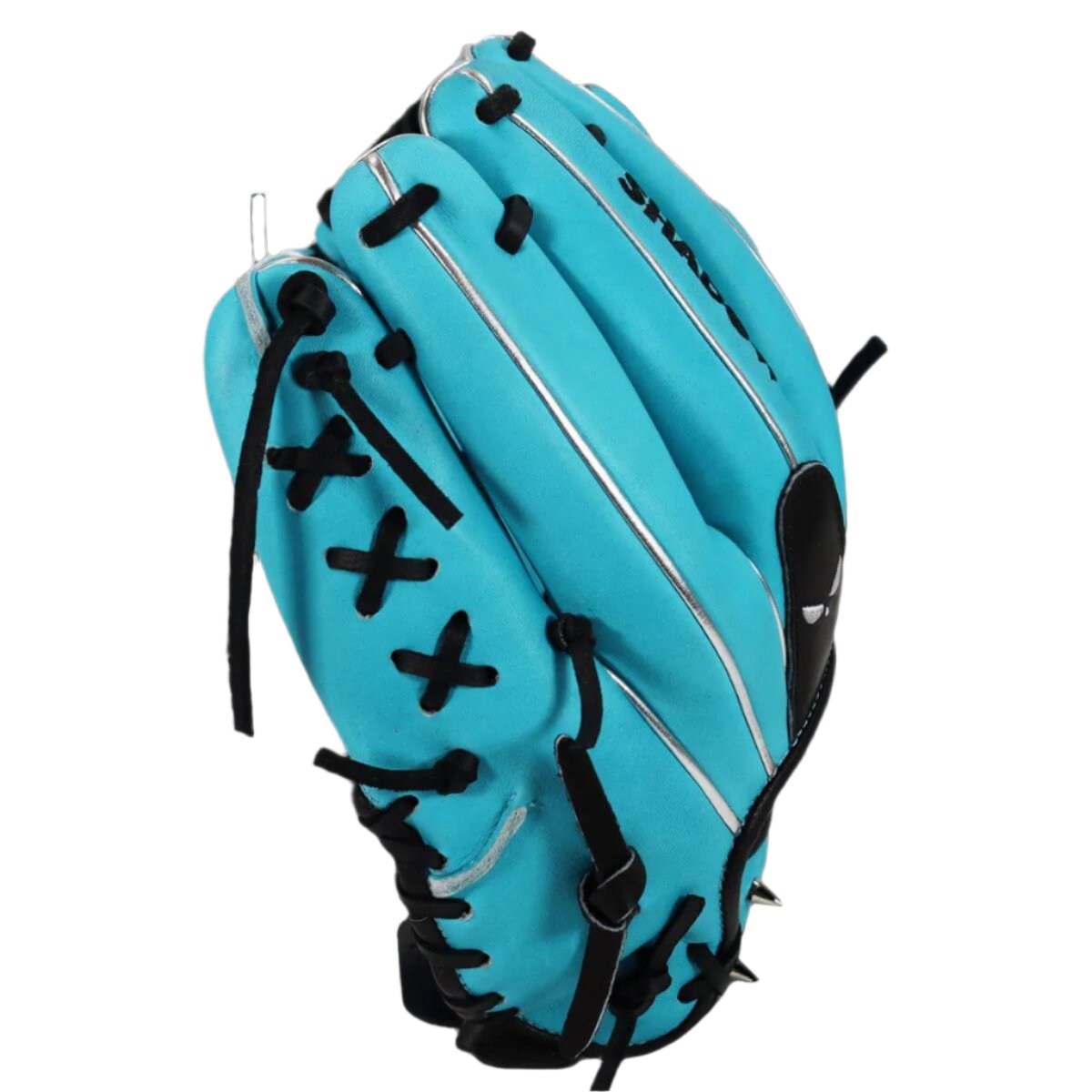 Shadow 3: Shiver 12" RHT glove in vibrant blue, crafted from premium Japanese Kip Leather for exceptional control and intimidation.