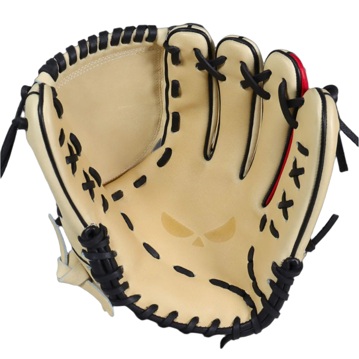 Shadow 21: Stalker 12" RHT glove with closed web, patent leather inlays, and triple-X lacing, designed for pitchers.